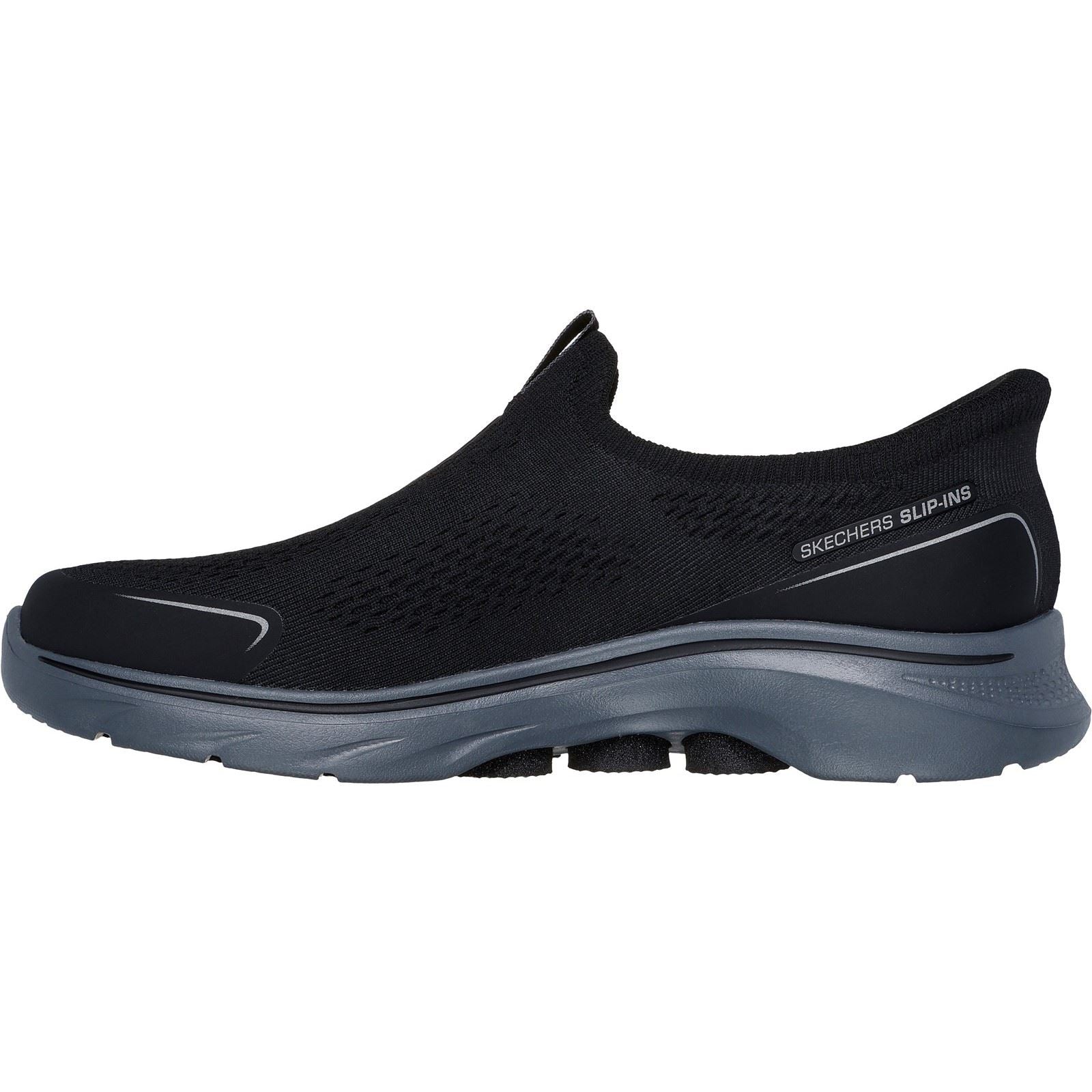 Skechers GO WALK 7 Easy On Evolution Textile Herrenschuhe In Schwarz/Grau