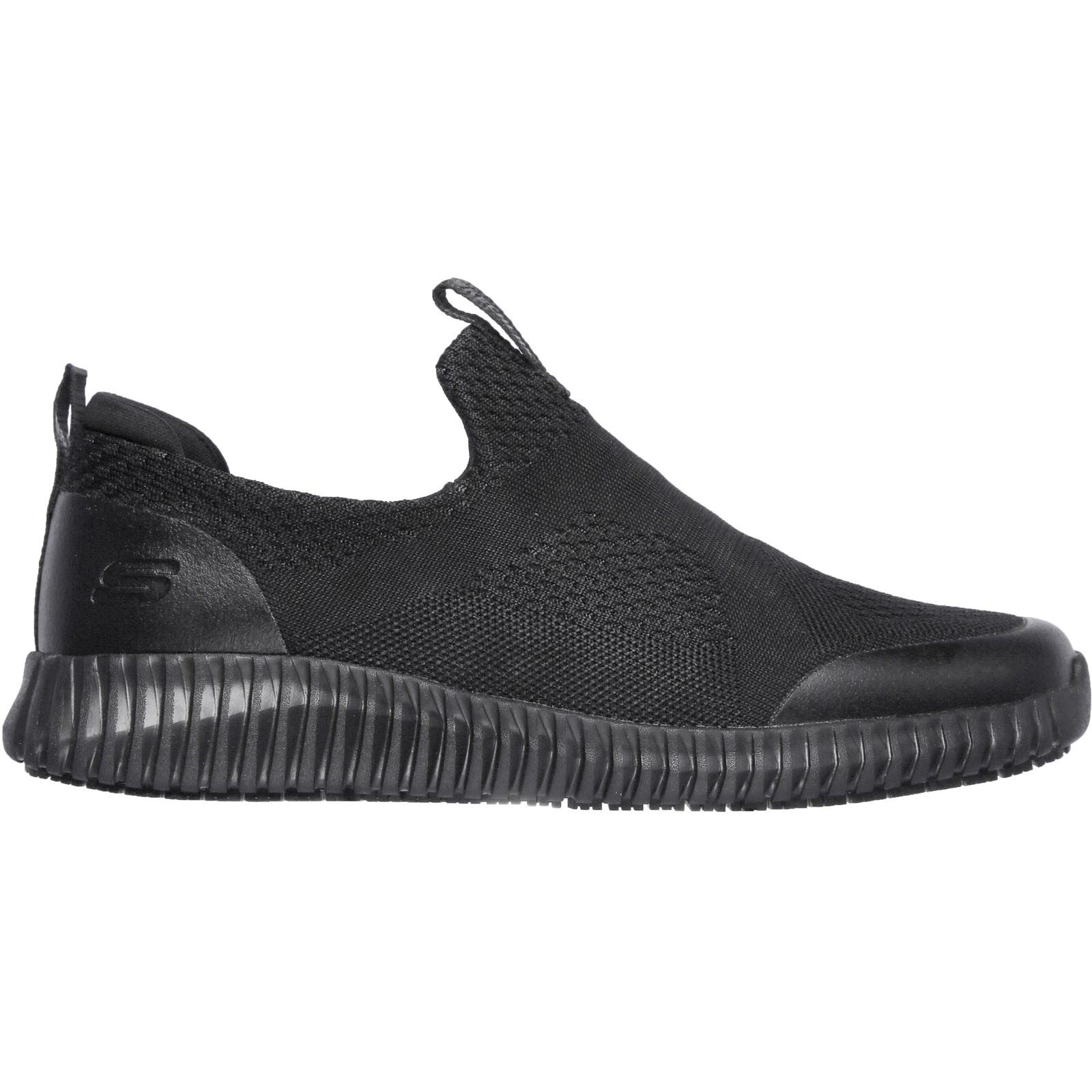 Skechers Workwear Cessnock Textile Herrenschwarze Sneakers