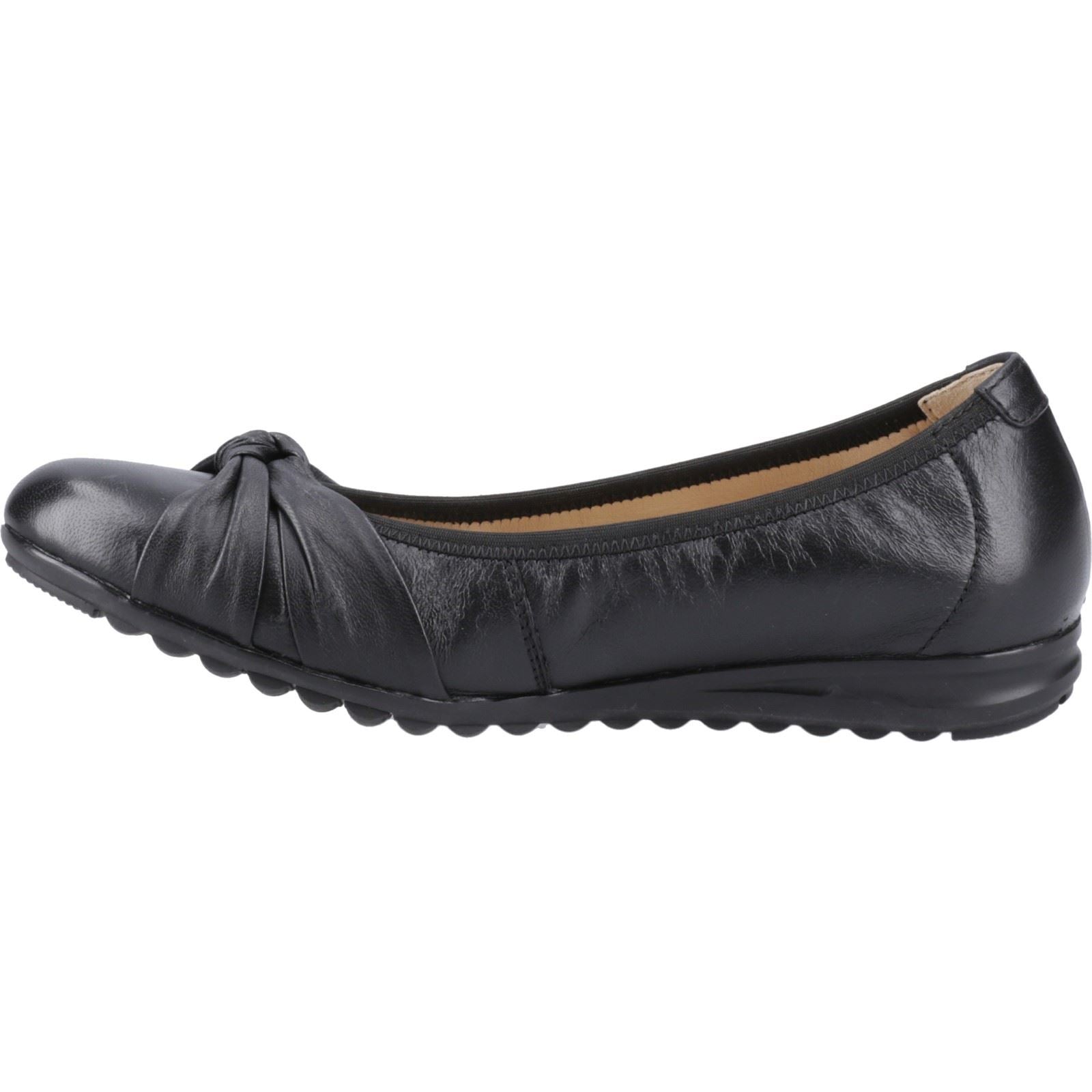 Hush Puppies Lilith Leder Damen Schwarze Ballerinas