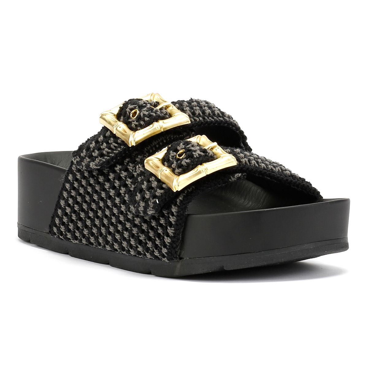 Desert Fleur Super Damen Schwarze Farbe Sandalen