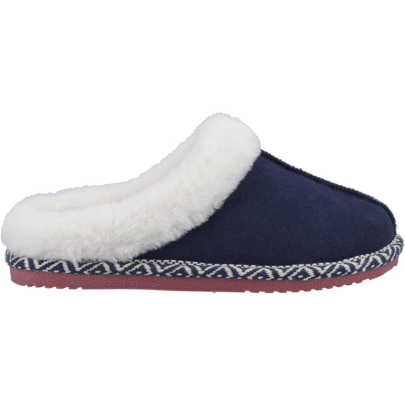Hush Puppies Amara Wildleder Damen Hausschuhe In Marineblau