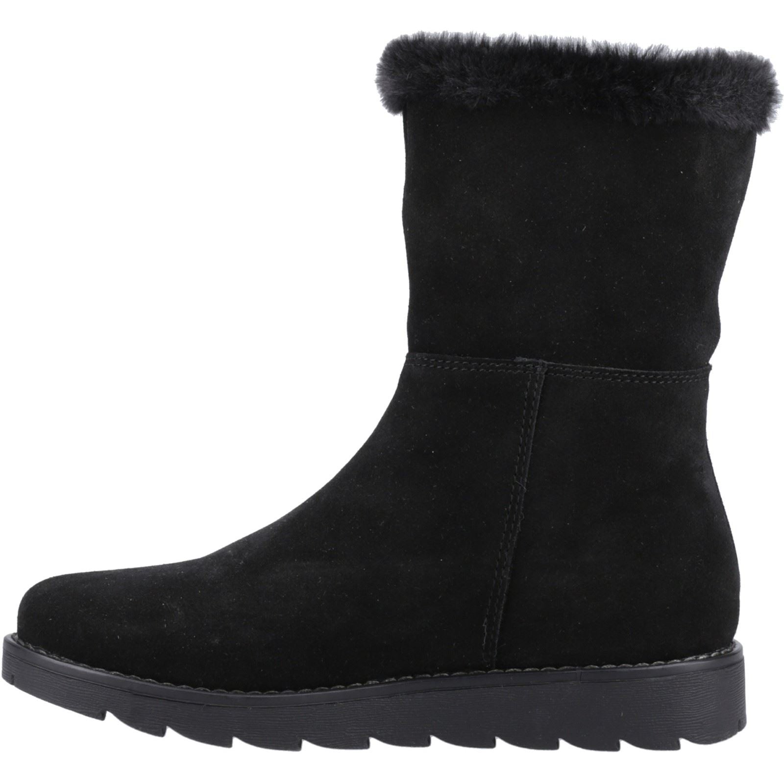 Hush Puppies Mary Wildlederschwarze Damenstiefel