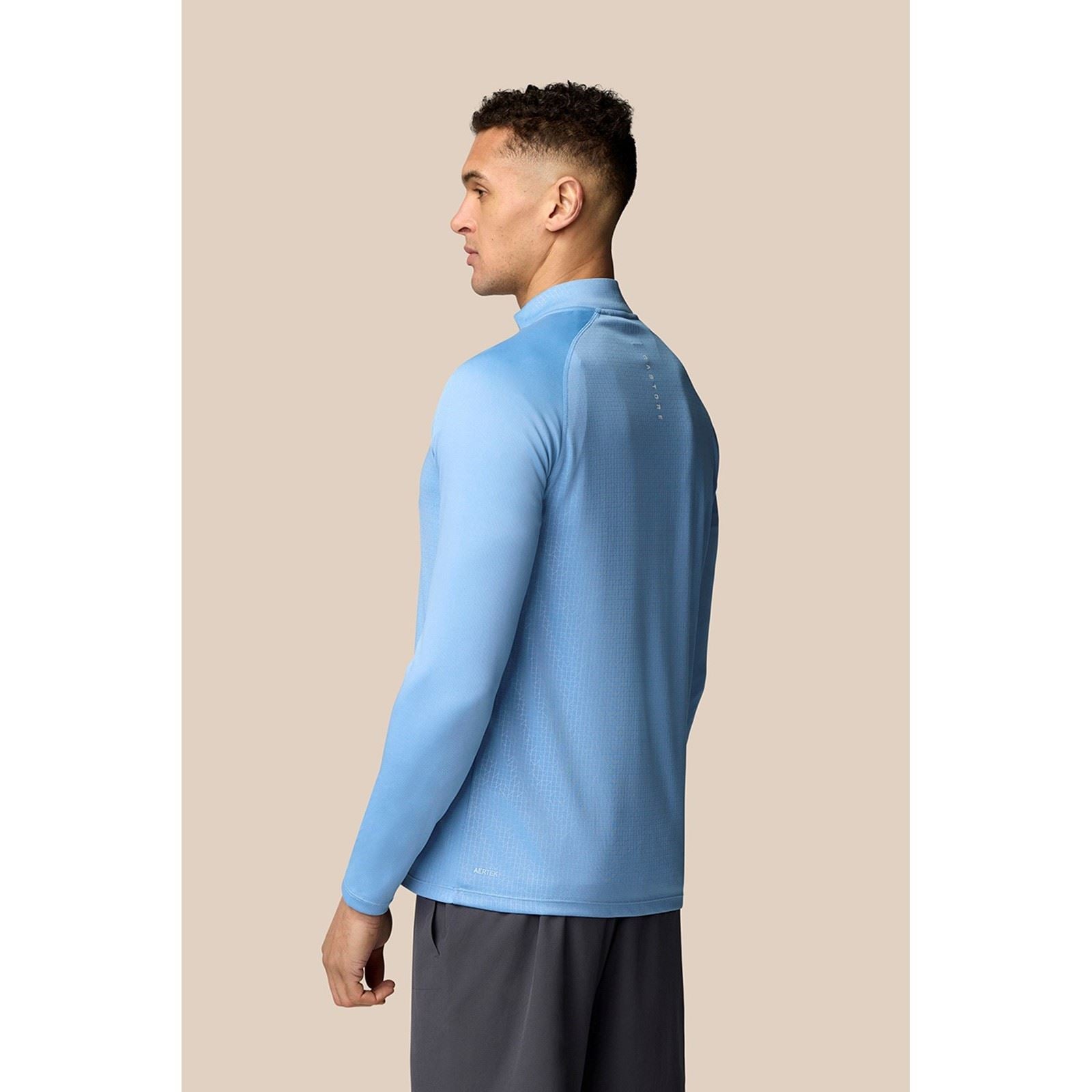 Castore Adapt 1/4 Zip Top Polyester Herren Schwarze Farbe Sport-T-Shirts