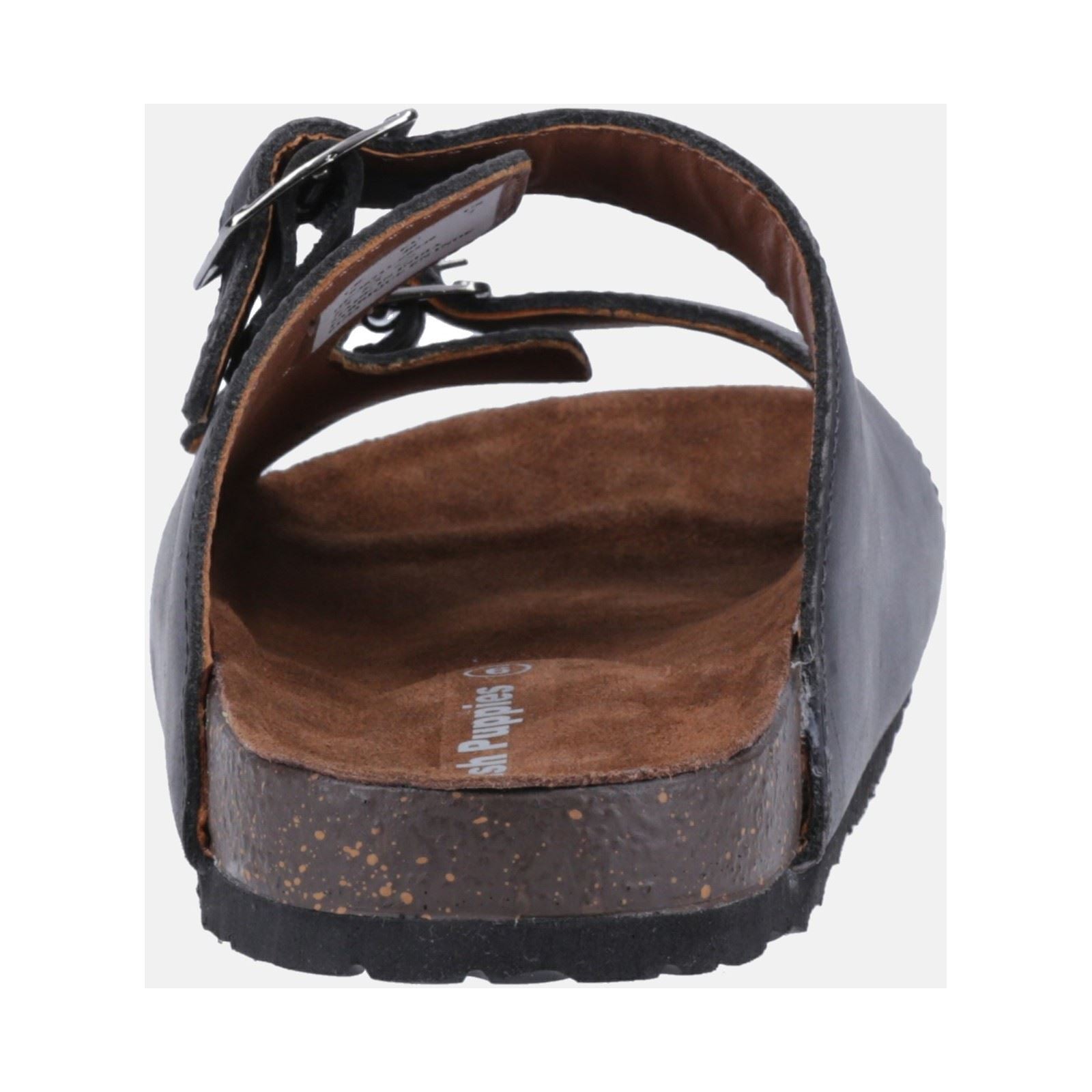 Hush Puppies Nash Slider Herren Sandalen Aus Schwarzem Leder