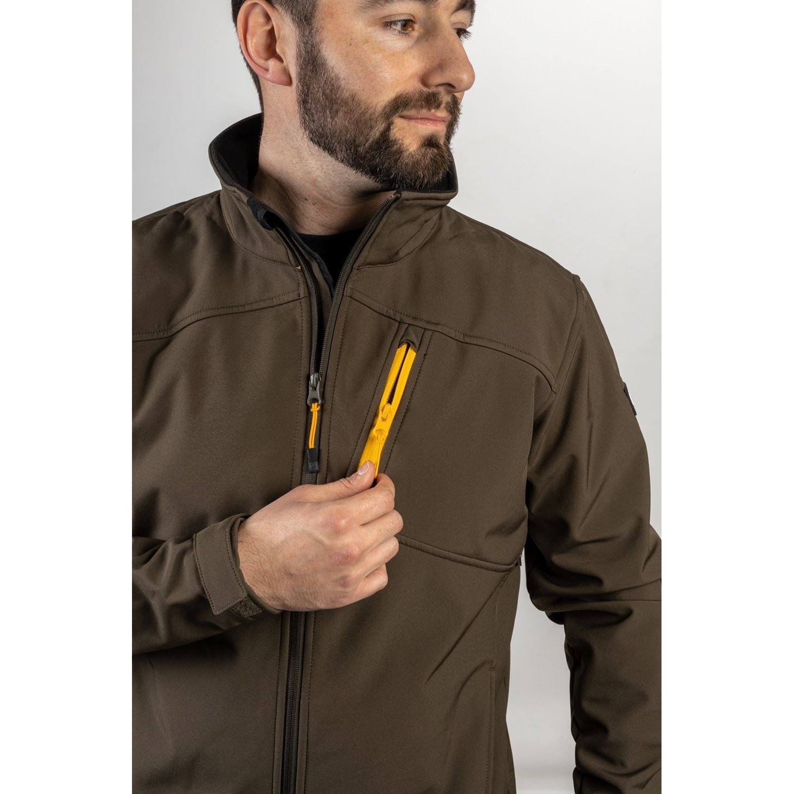 Caterpillar Essentials Shell Herrliche Grüne Softshelljacke