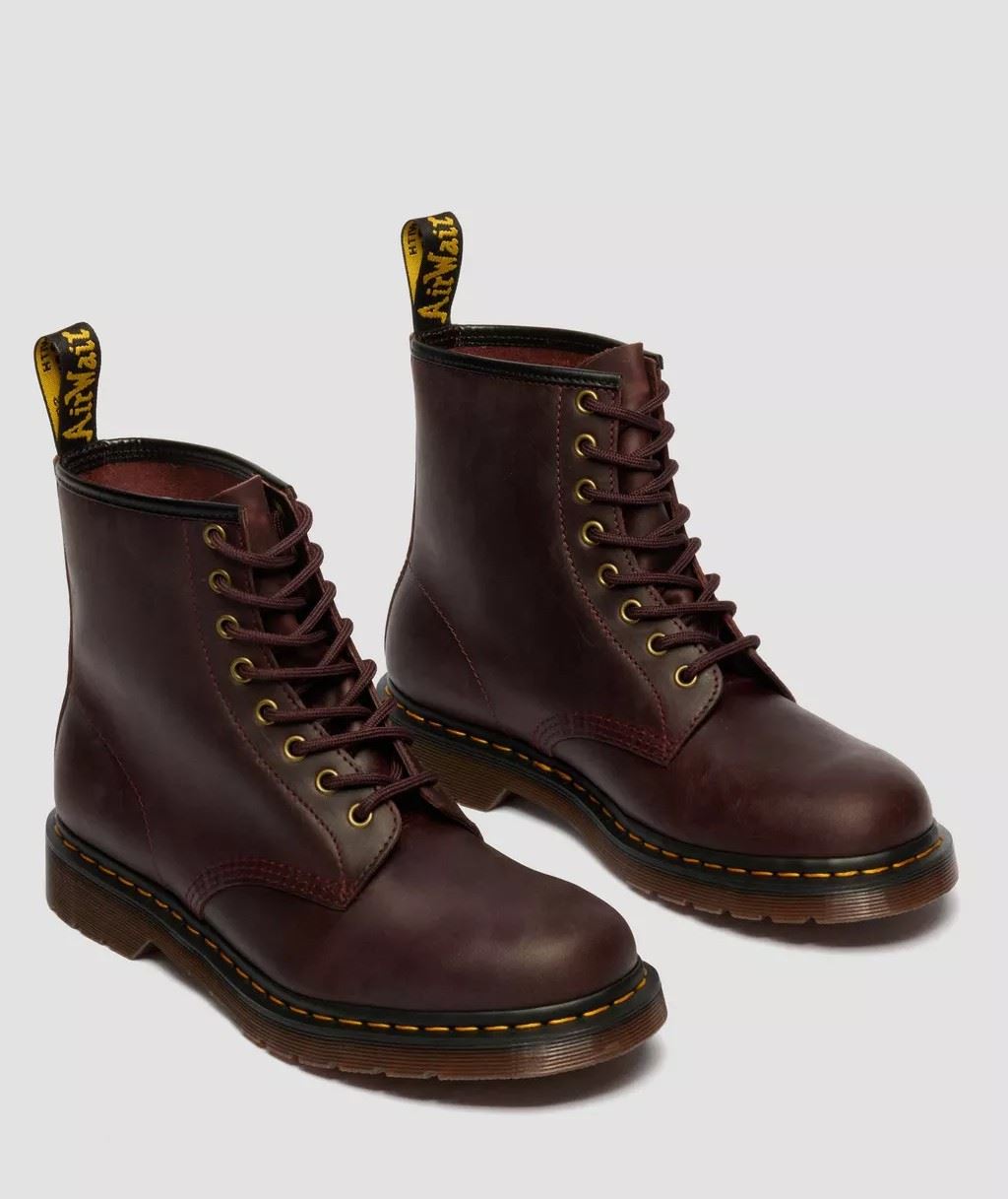 Dr. Martens 1460 Crazy Horse Lederrote Stiefel