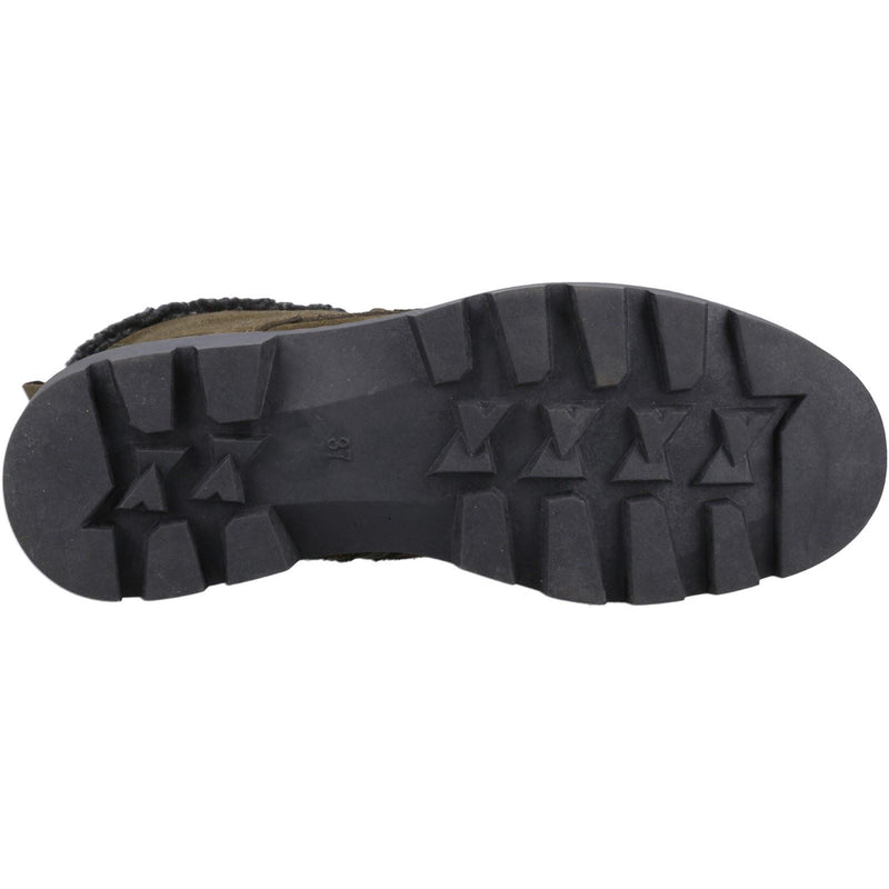 Hush Puppies Aurelia Wildleder Damen Khaki Stiefel