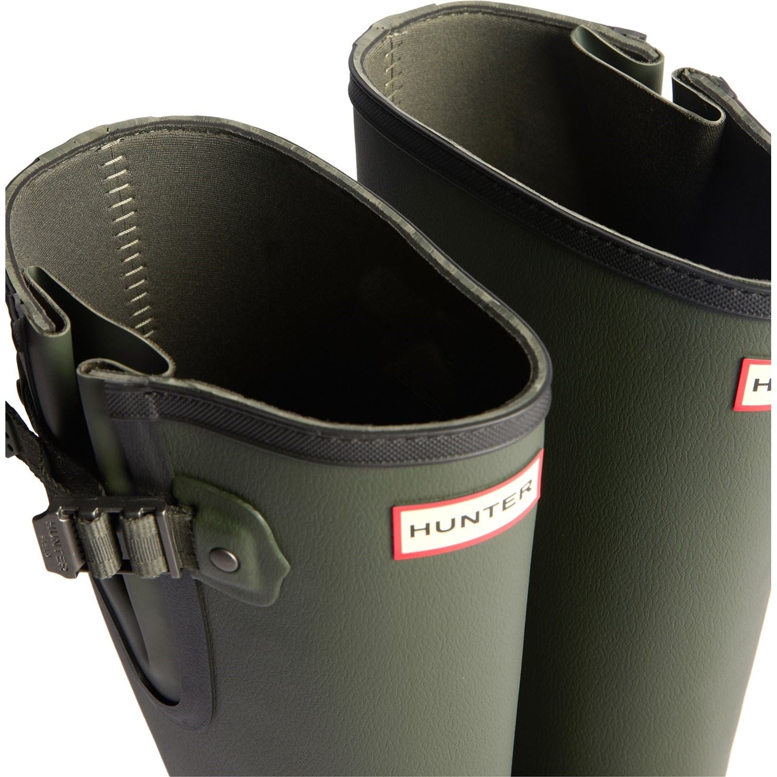 Hunter Field Downpour Gummistiefel Für Damen In Dunkeloliv/Schwarz