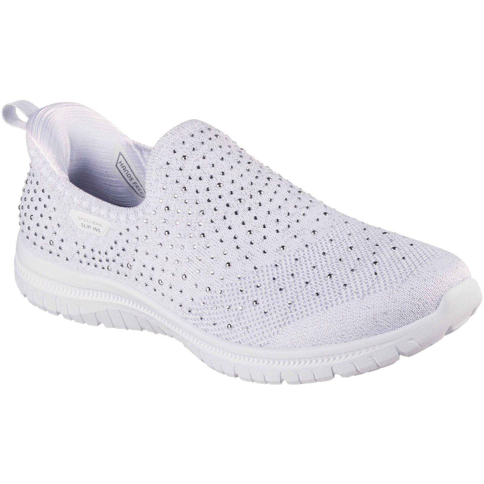 Skechers Virtue Icon Textile Damen Sneakers In Weiß/Silber