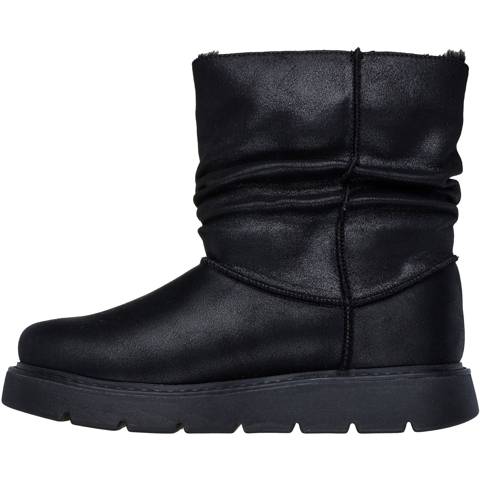 Skechers Keepsakes Lite Freezing Low Textil Damen Schwarze Winter Stiefeletten