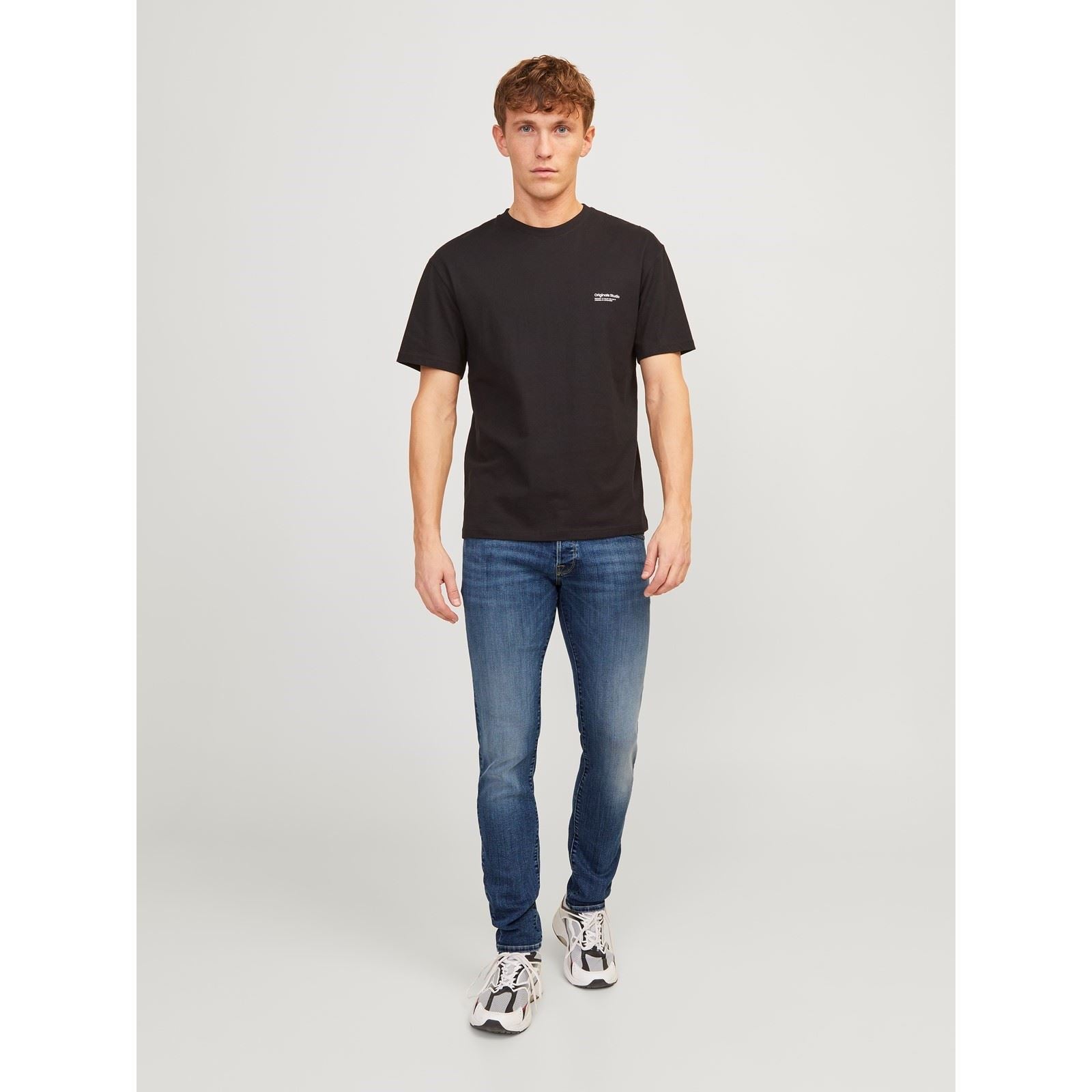 Jack & Jones Glenn Fox Baumwoll Herren Blaue Slim Jeans