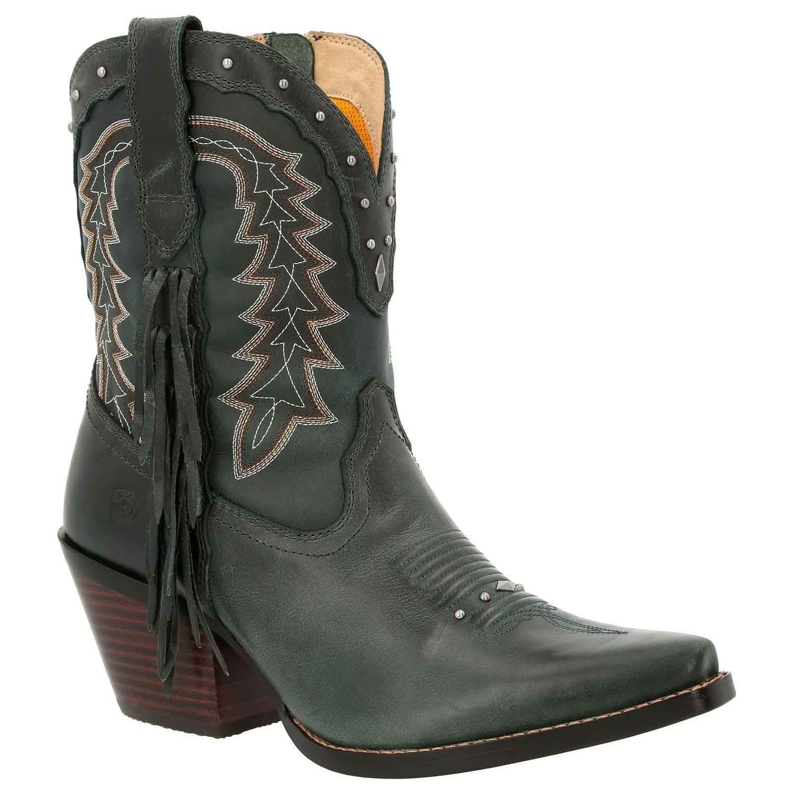 Durango Crush Bootie Leder Damen Sattelbraun/Dunkelblau Stiefel