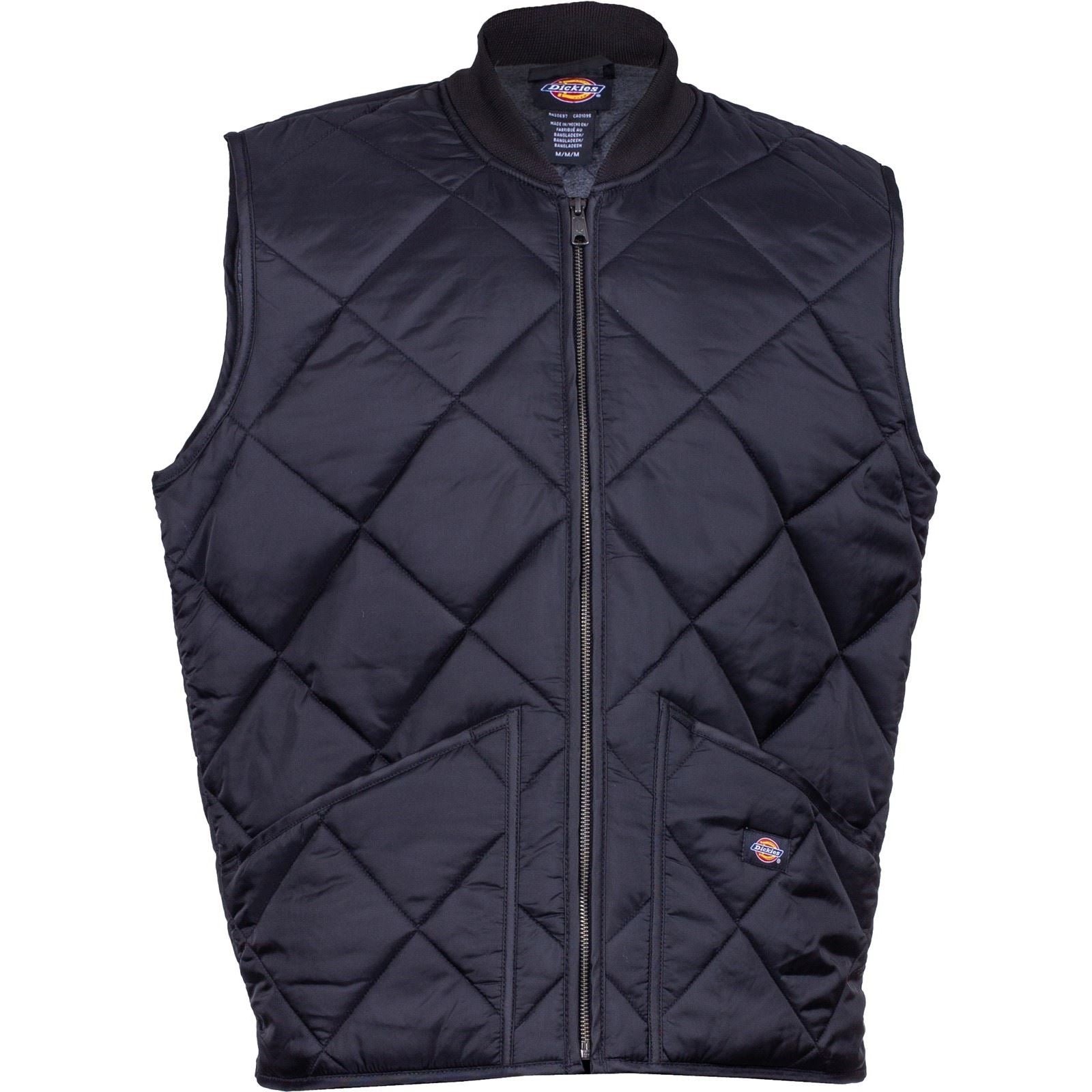 Dickies Diamond Quilted Vest Herren Schwarze Westen