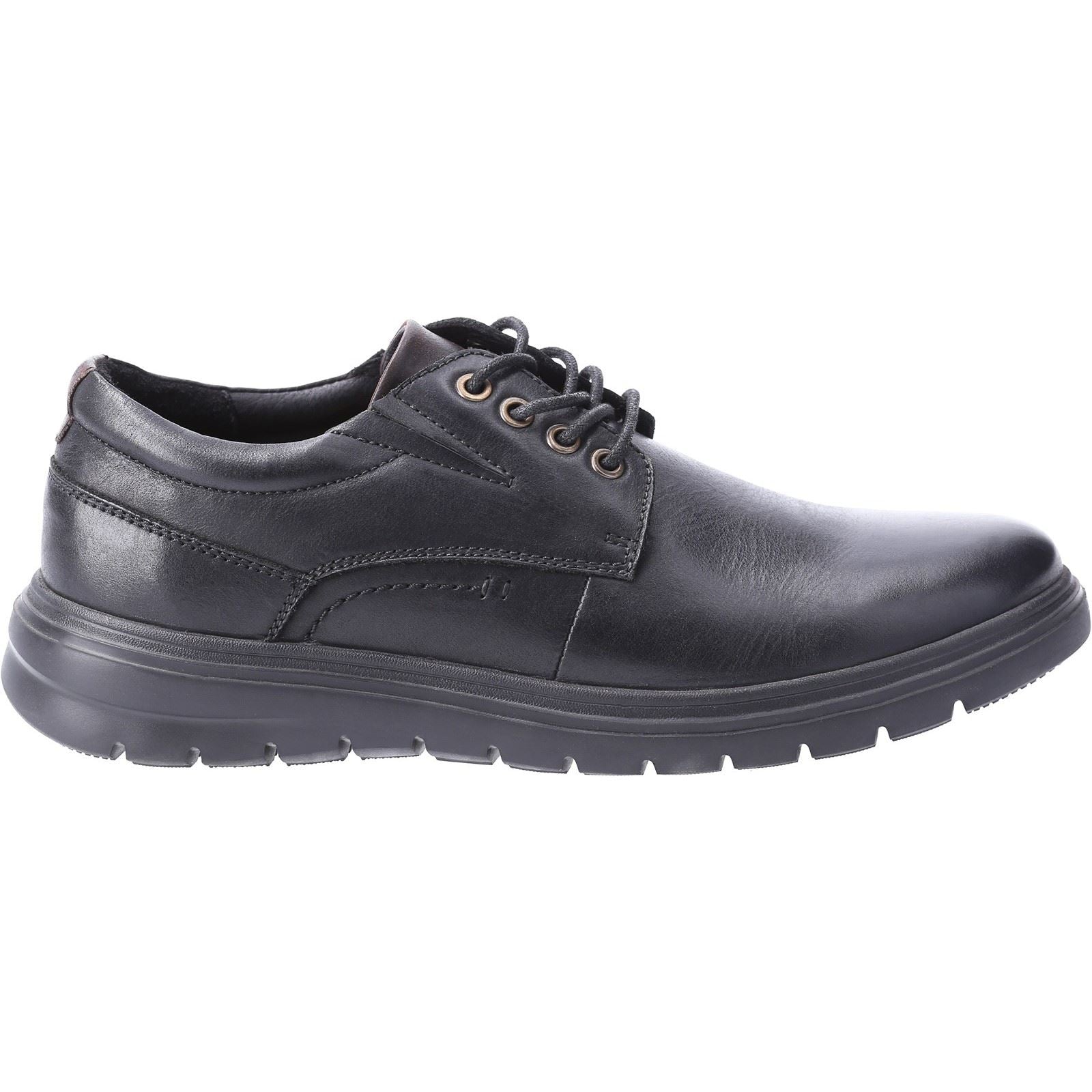 Hush Puppies Triton Schwarze Farbe Herren-Schnürschuhe Aus Leder