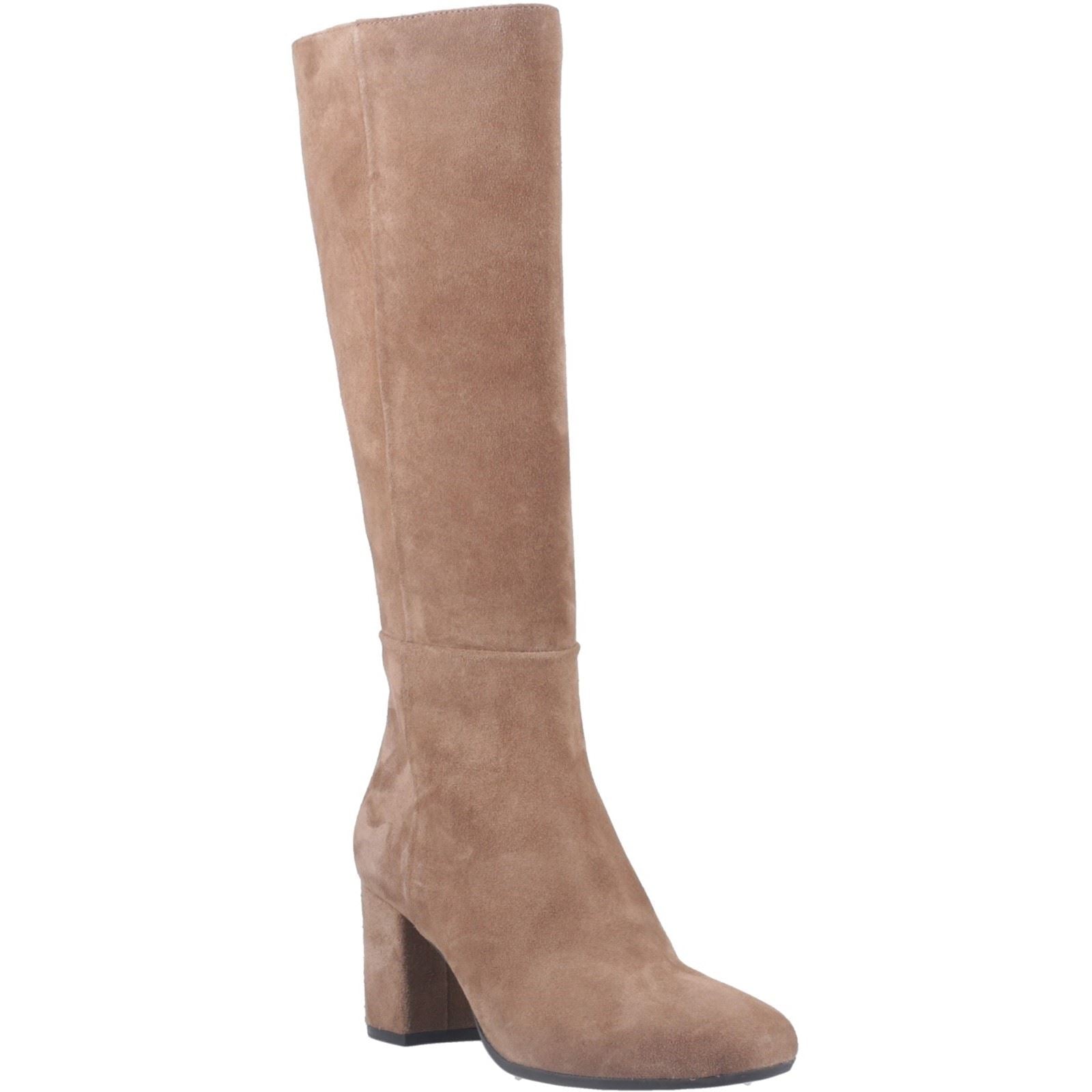 Hush Puppies Oprah Damen Wildlederstiefel in Mokkafarben mit hohem Absatz
