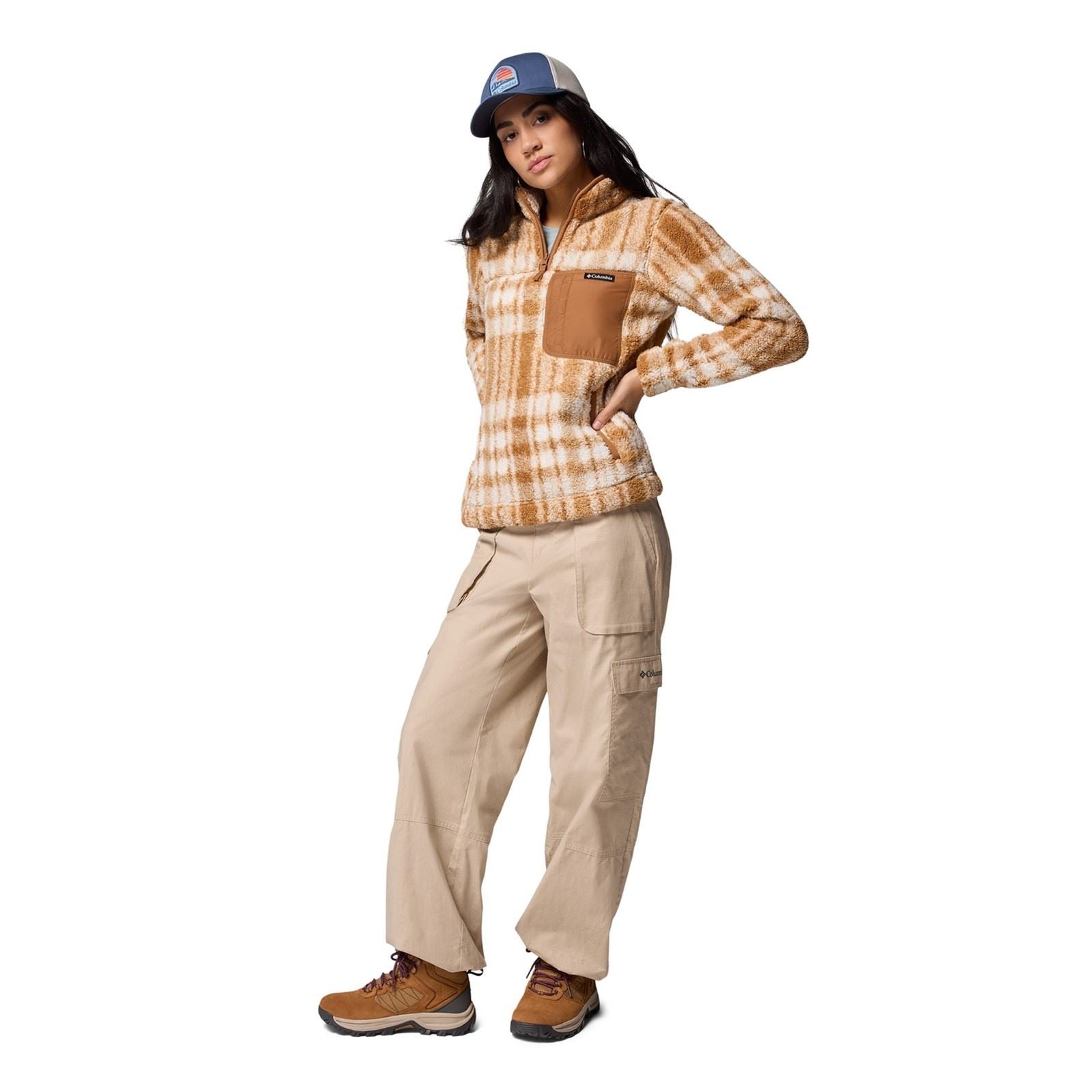 Columbia West Bend 1/4 Zip II Polyester Damen Brauner Pullover