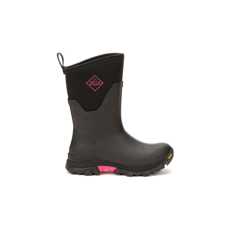 Muck Boots Arctic Ice Mid AGAT Gummistiefel Schwarz/Heißrosa