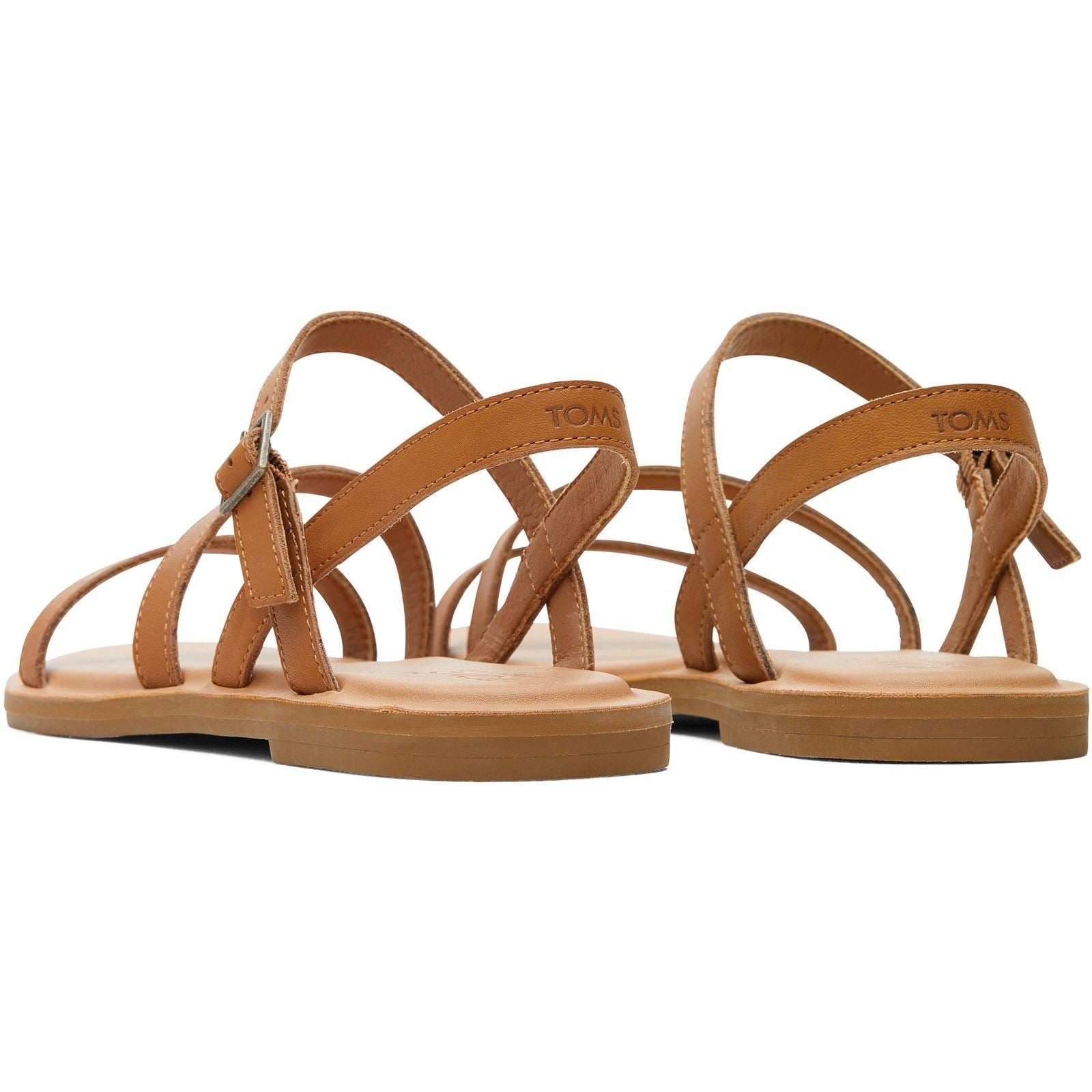 TOMS Kira Leder Damen Tan Sandalen