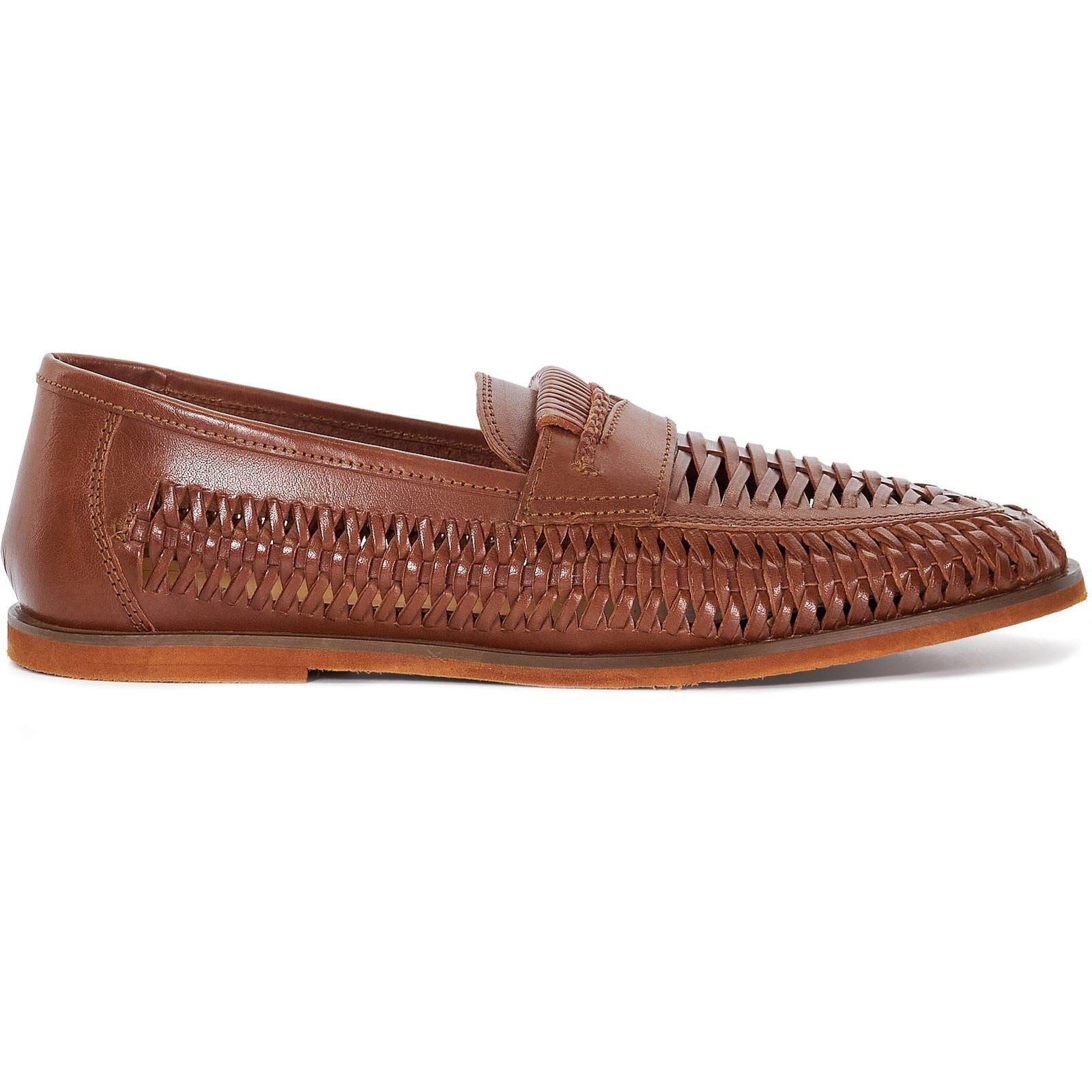 Dune Brickles Herren Mokassins Aus Braunem Leder