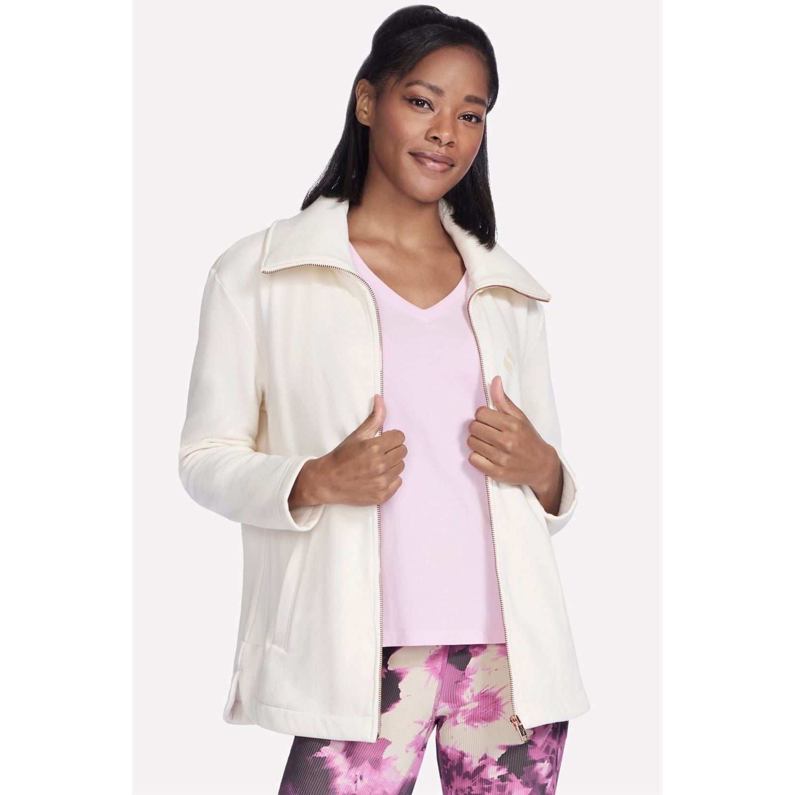 Skechers Performance GO SNUGGLE Tunic Jacket Damen Off-White Jacke