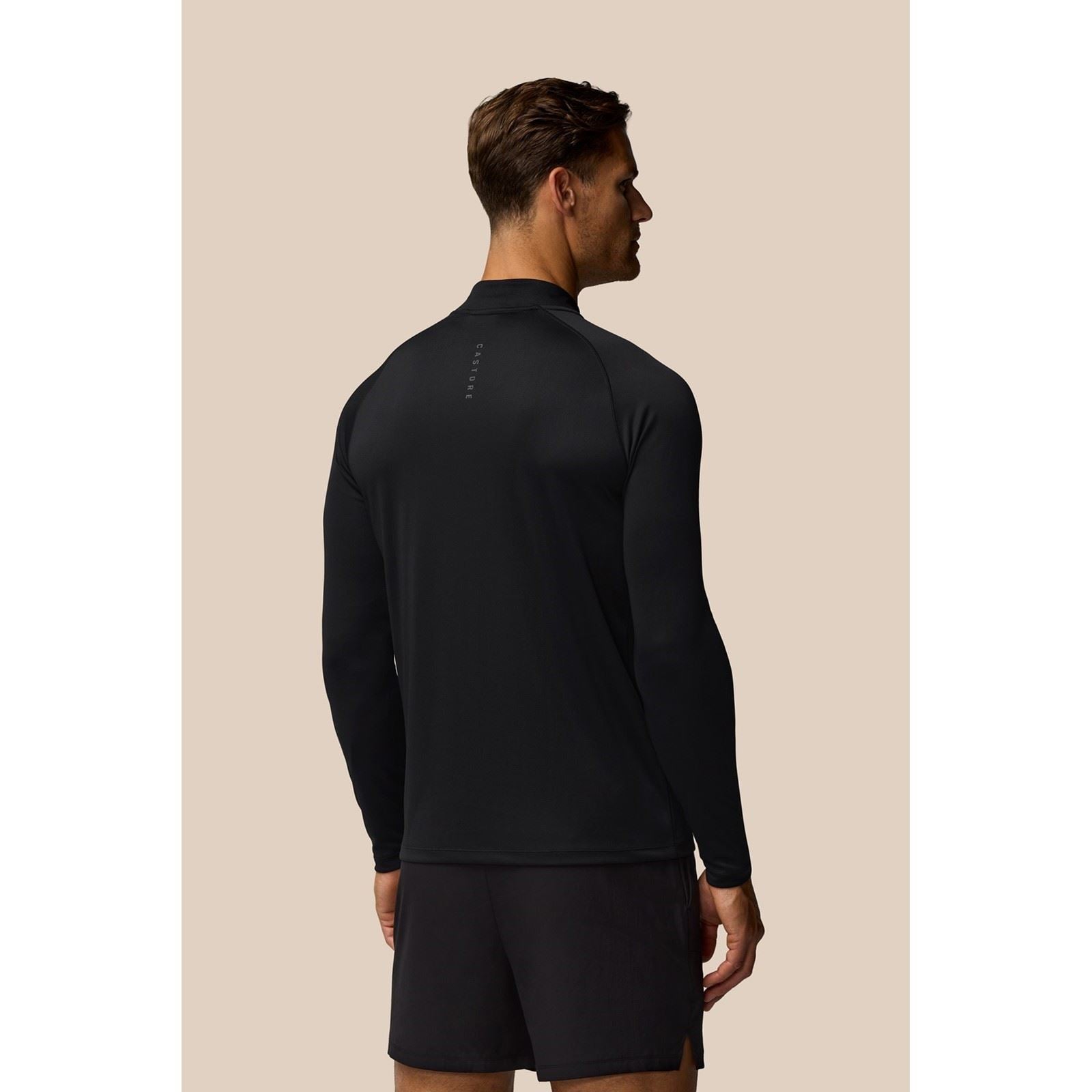 Castore Adapt Training 1/4 Zip Top Polyester Herren Schwarze Farbe Sport-T-Shirts