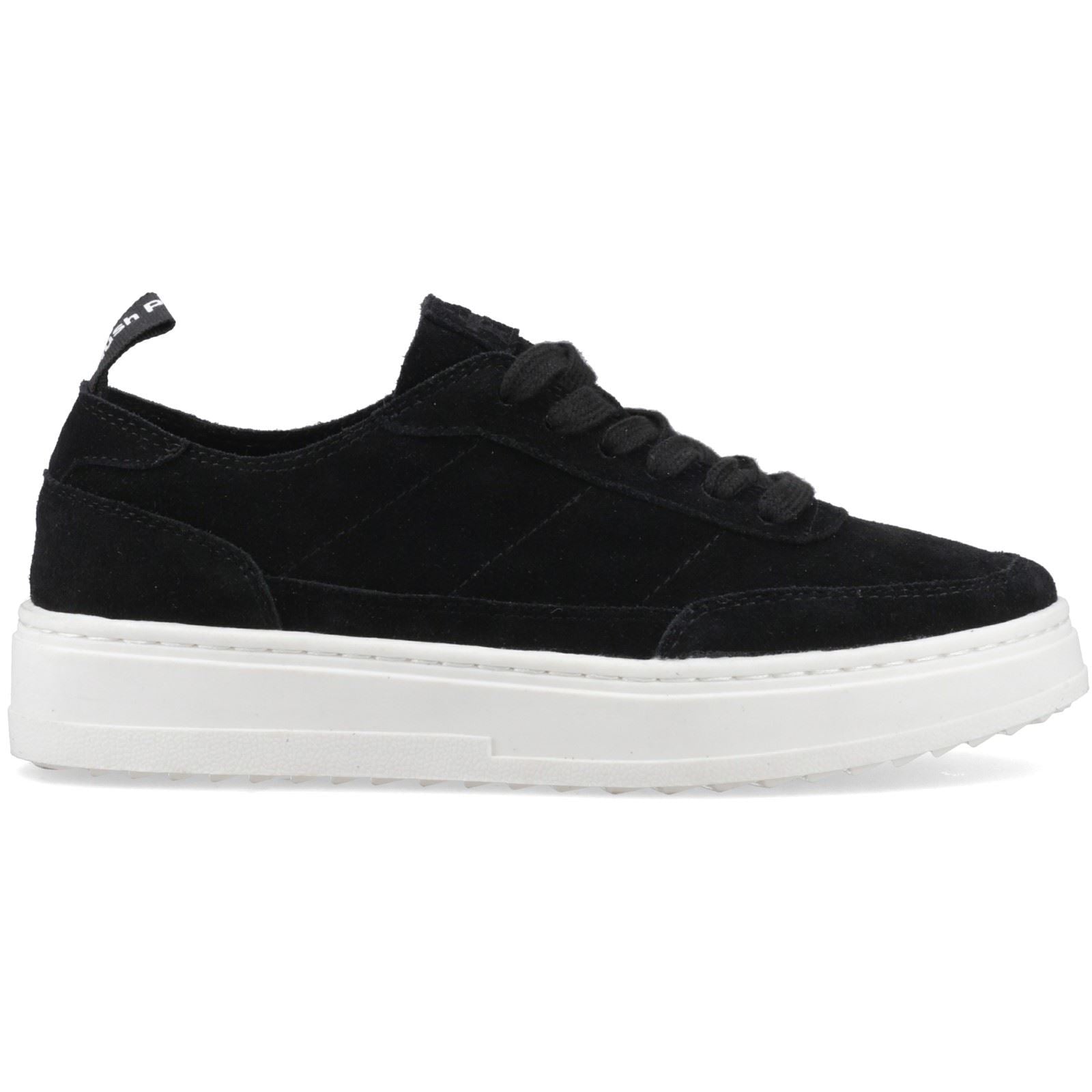 Hush Puppies Nesta Leder Damen Schwarze Sneaker