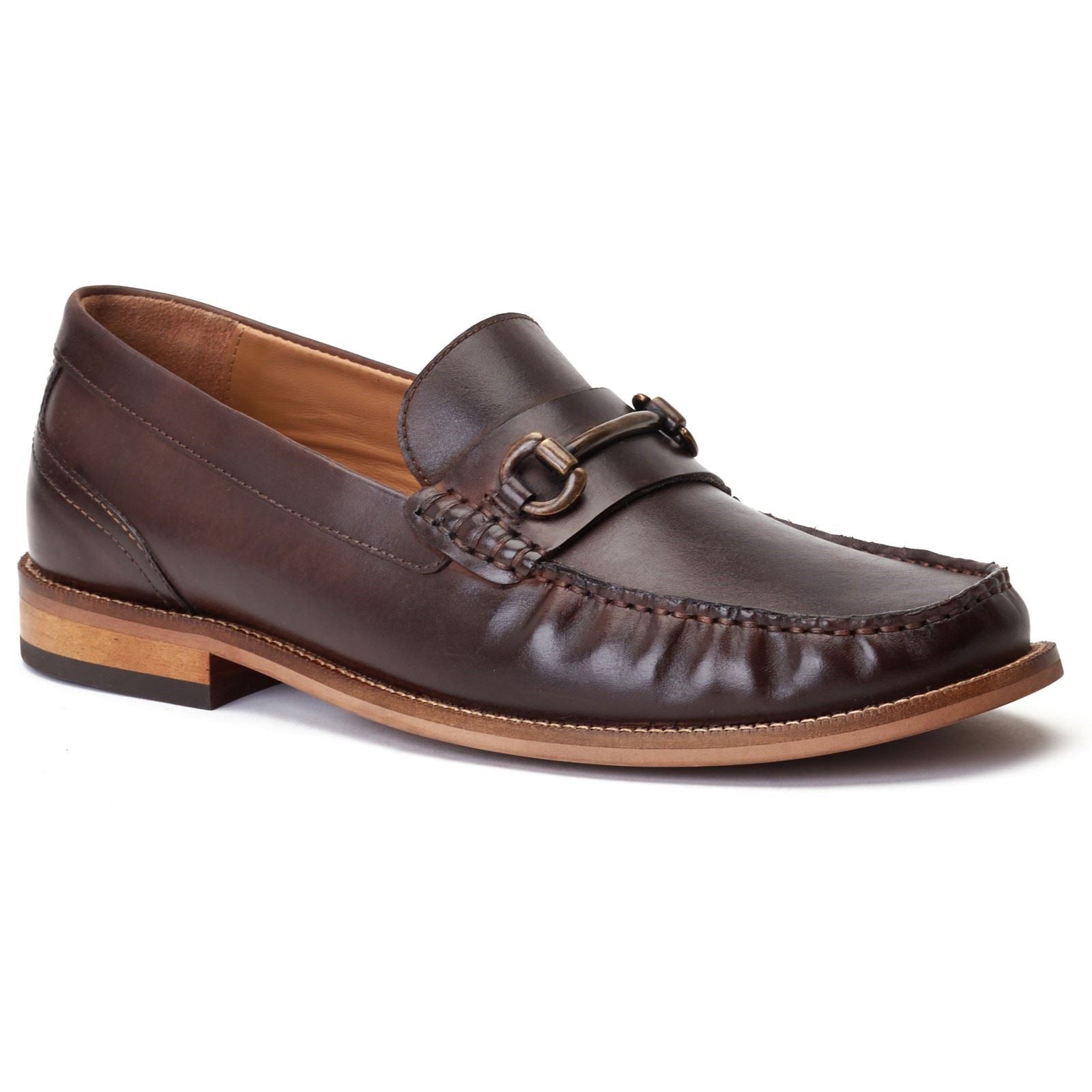 Base London Madison Herren Mokassins Aus Gebranntem Tan-Leder