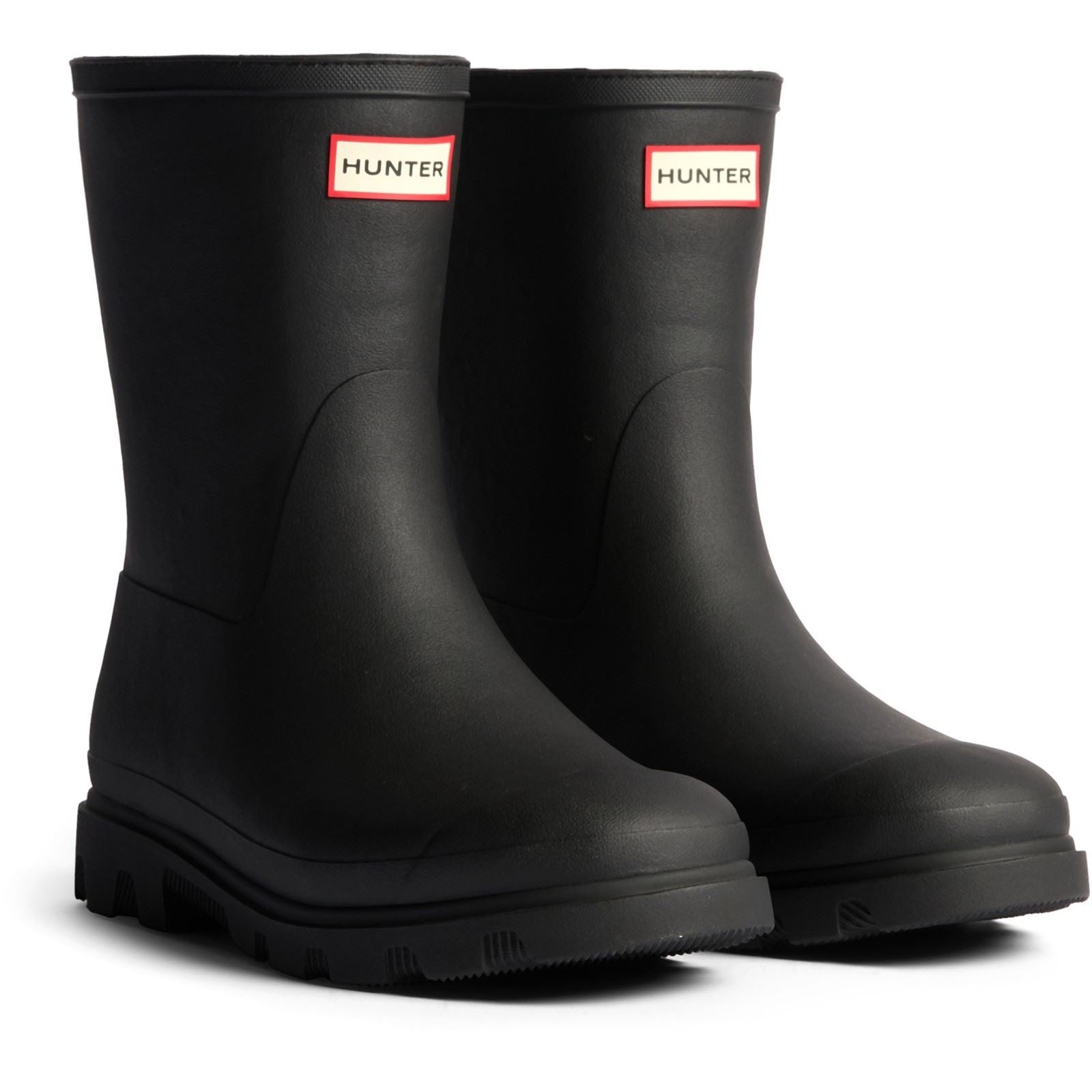 Hunter Downpour Short Insulated Gummiherren Schwarz Gummistiefel