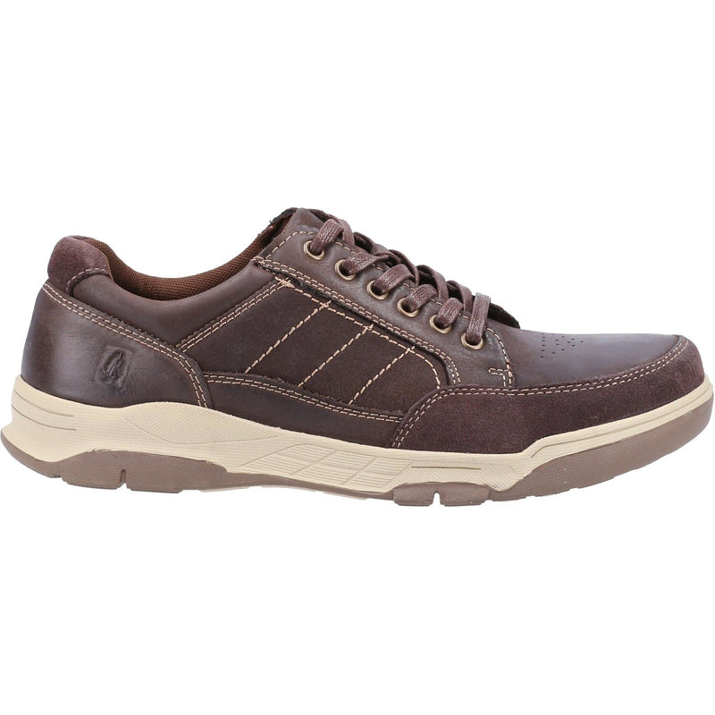 Hush Puppies Finley Leder Herren Kaffee Schnürschuhe