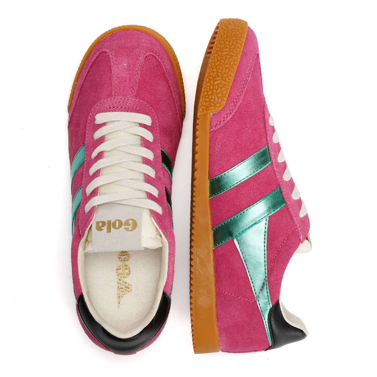 Gola Elan Glitz Damen Turnschuhe Aus Wildleder In Rosa