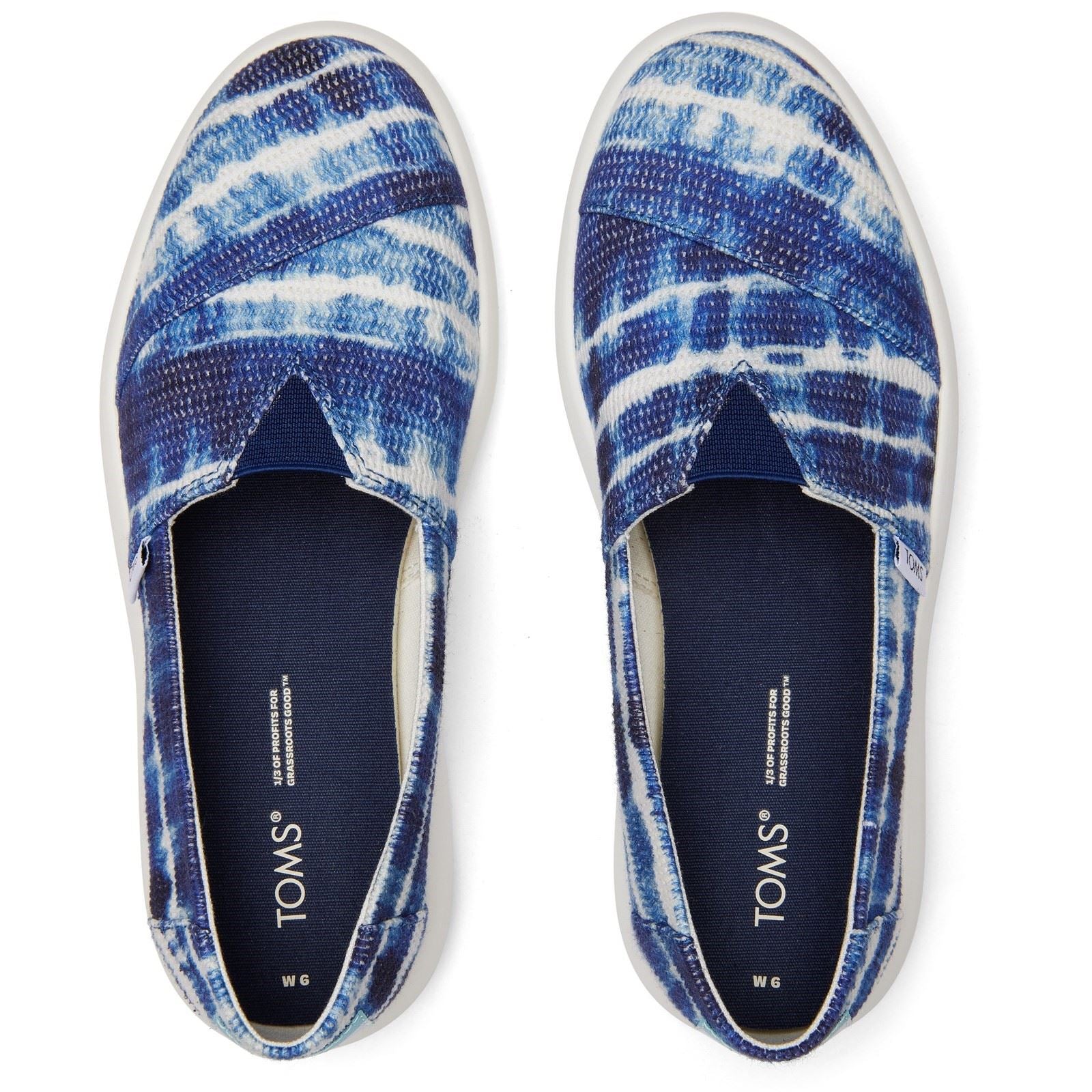 TOMS Alpargata Mallow Hundert Prozent Baumwolle Damen Marineblau Espadrilles