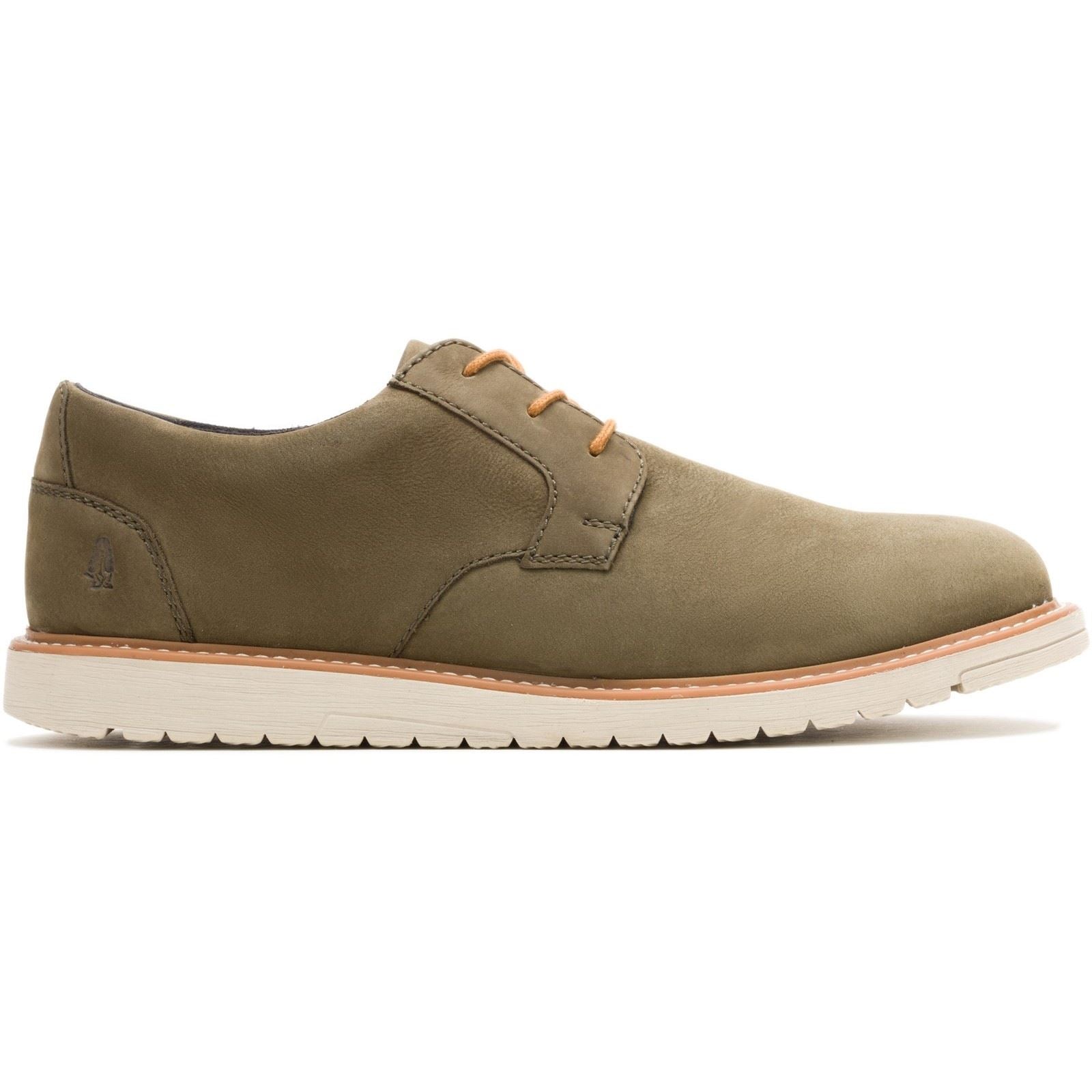 Hush Puppies Jenson Oxford Herren Lederschuhe In Olivgrün Mit Schnürung