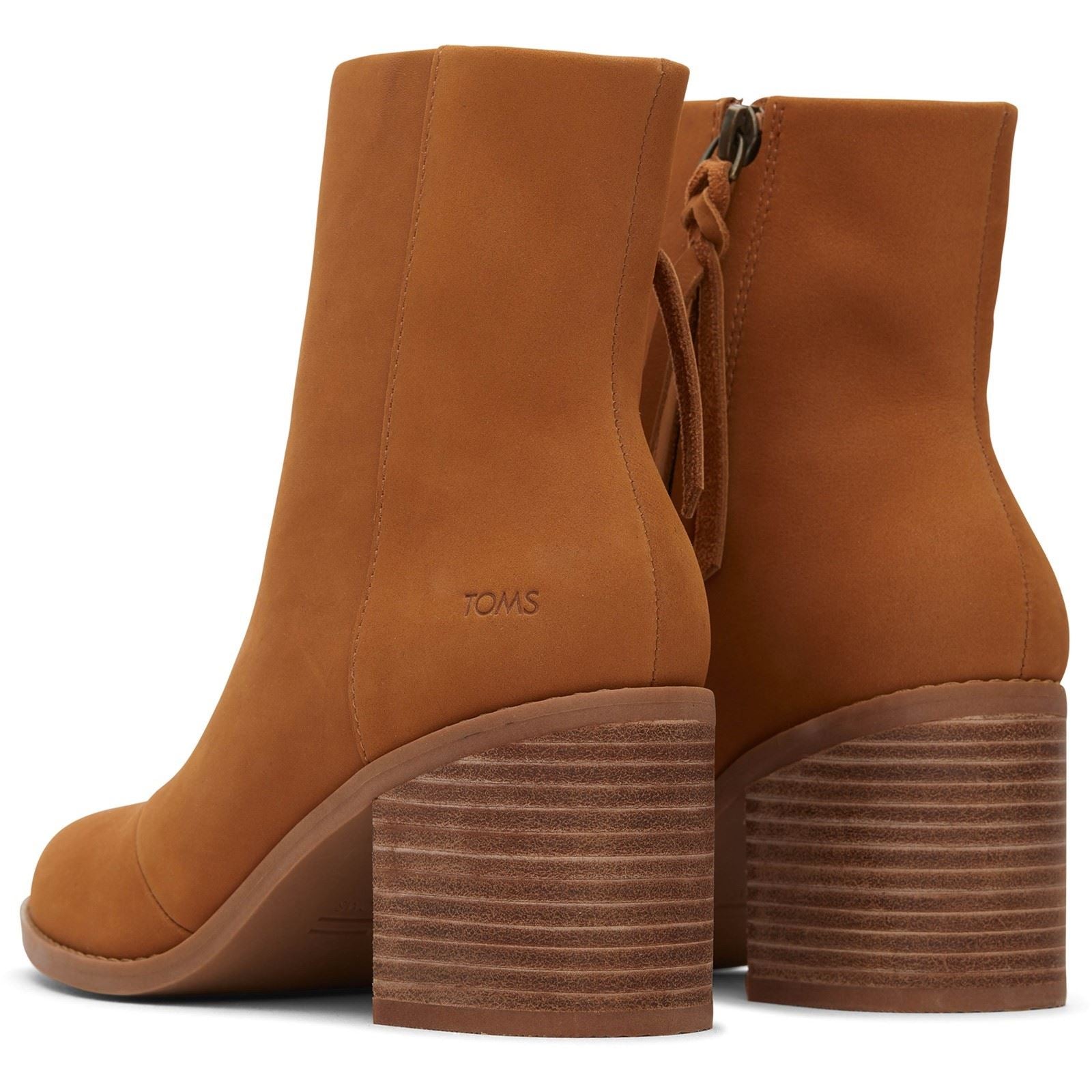 TOMS Evelyn Leder Damen Stiefeletten In Beige