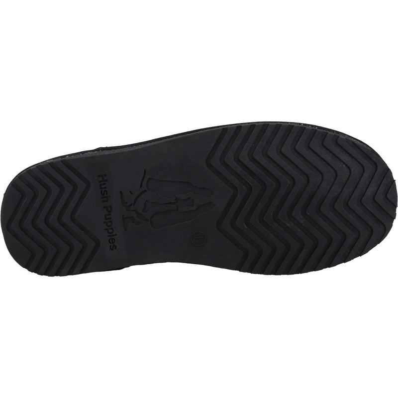 Hush Puppies Ashanti Wildleder Damen Schwarze Hausschuhe