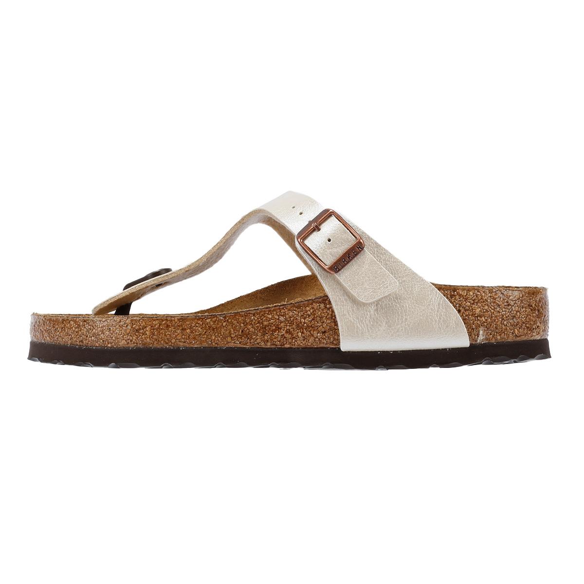 Birkenstock Gizeh Birko Flor Damen Anmutige Perlweiße Sandalen