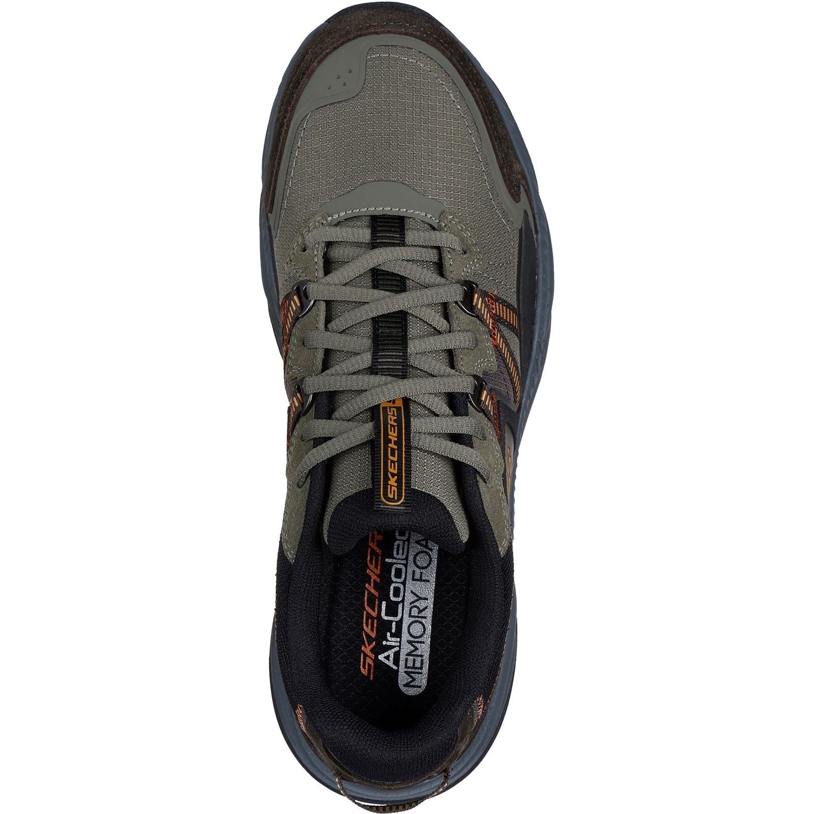 Skechers Vigor AT Richwood Herren Wanderstiefel Aus Leder In Olivgrün/Mehrfarbig