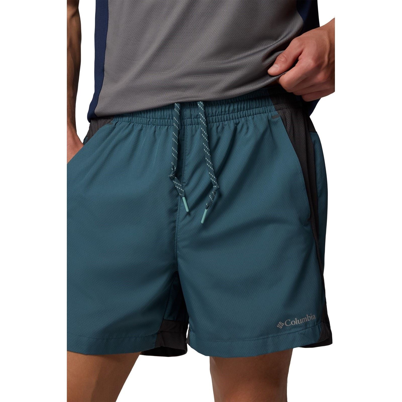 Columbia Three Pitch Polyester Herren Blau Activewear Shorts