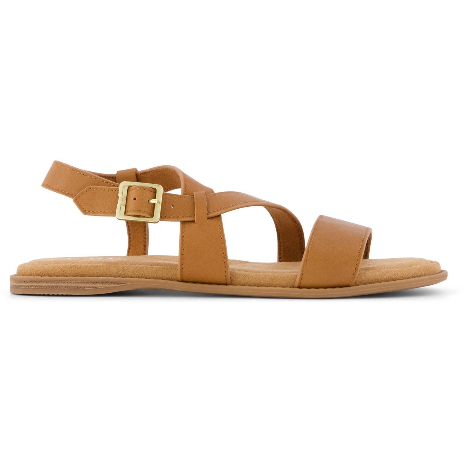 TOMS Mar Leder Damen Braun Zucker Sandalen