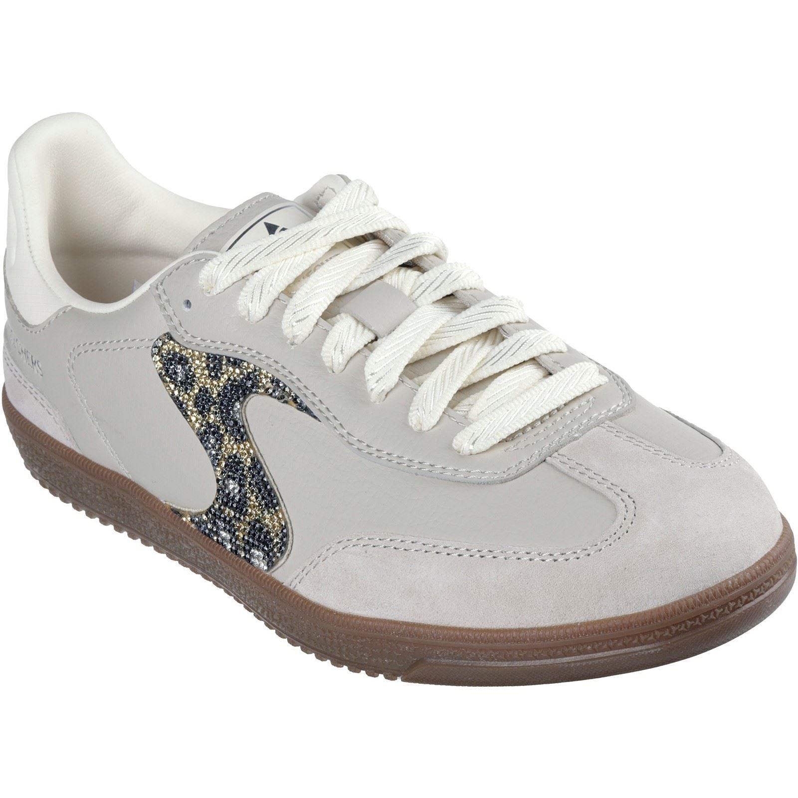 Skechers Hotshot Shimmering Spots Damen Taupe Sneakers