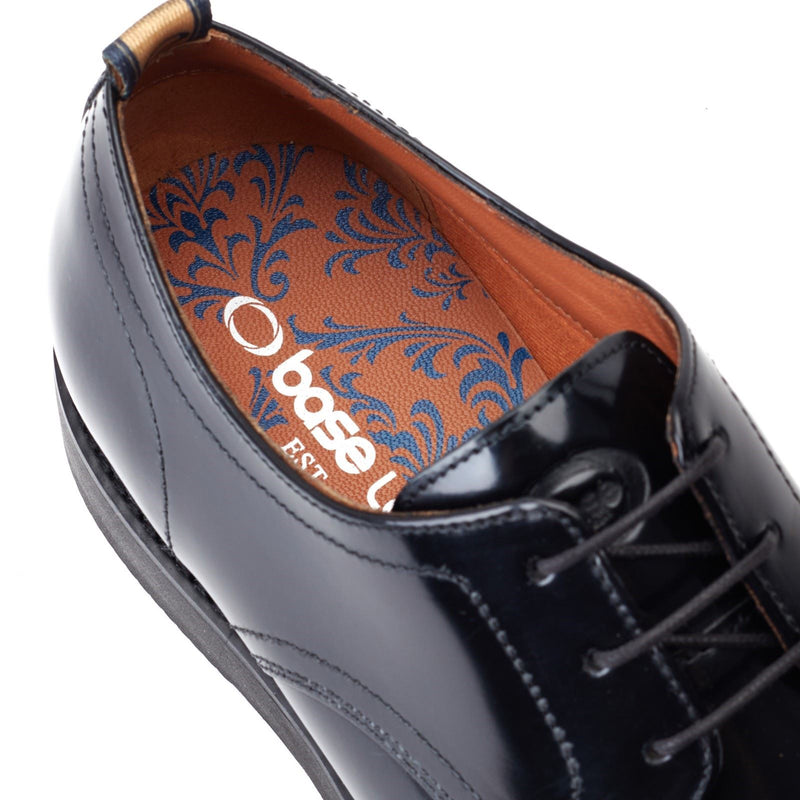 Base London Roly Leder Herrenschuhe In Schwarz Oxford Stil