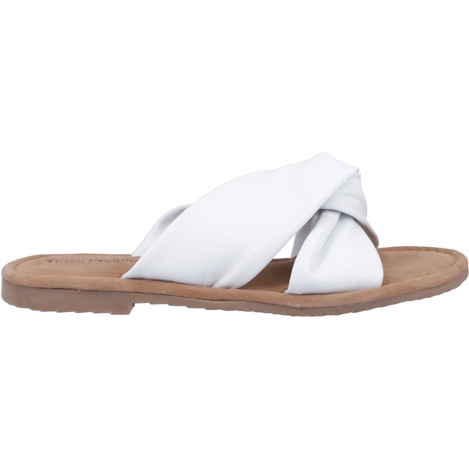 Hush Puppies Amy Wide Fit Damen Sandalen Aus Weißem Leder