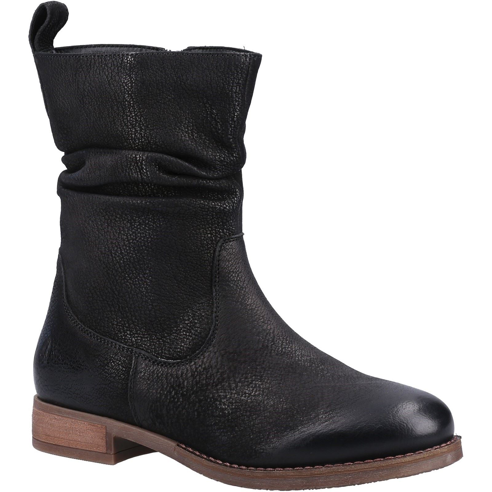 Hush Puppies Emilia Damenlederstiefel In Schwarz