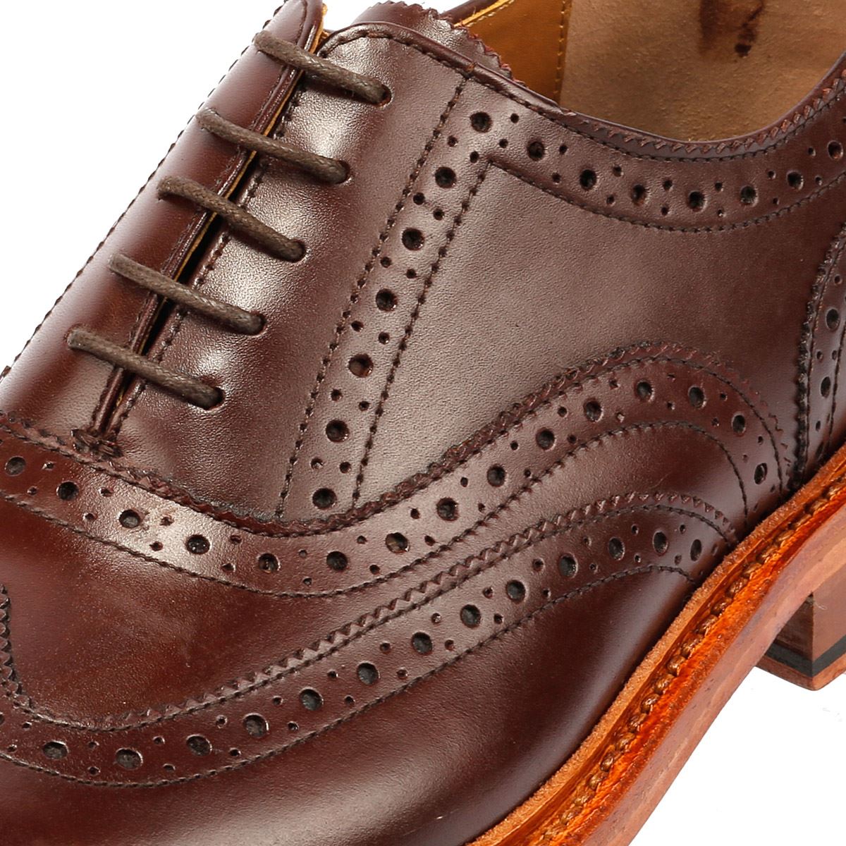 Ben Sherman Sugarman Brogue Leder Herren Braune Schnürschuhe