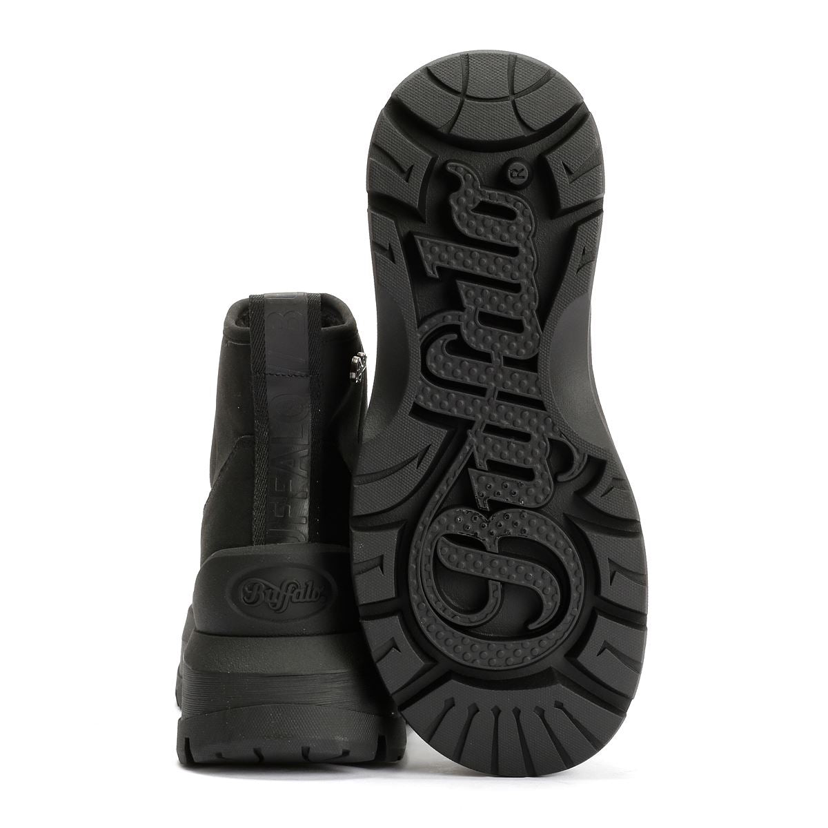 Buffalo Olympia Pull On LO Warm Damen Schwarze Stiefel
