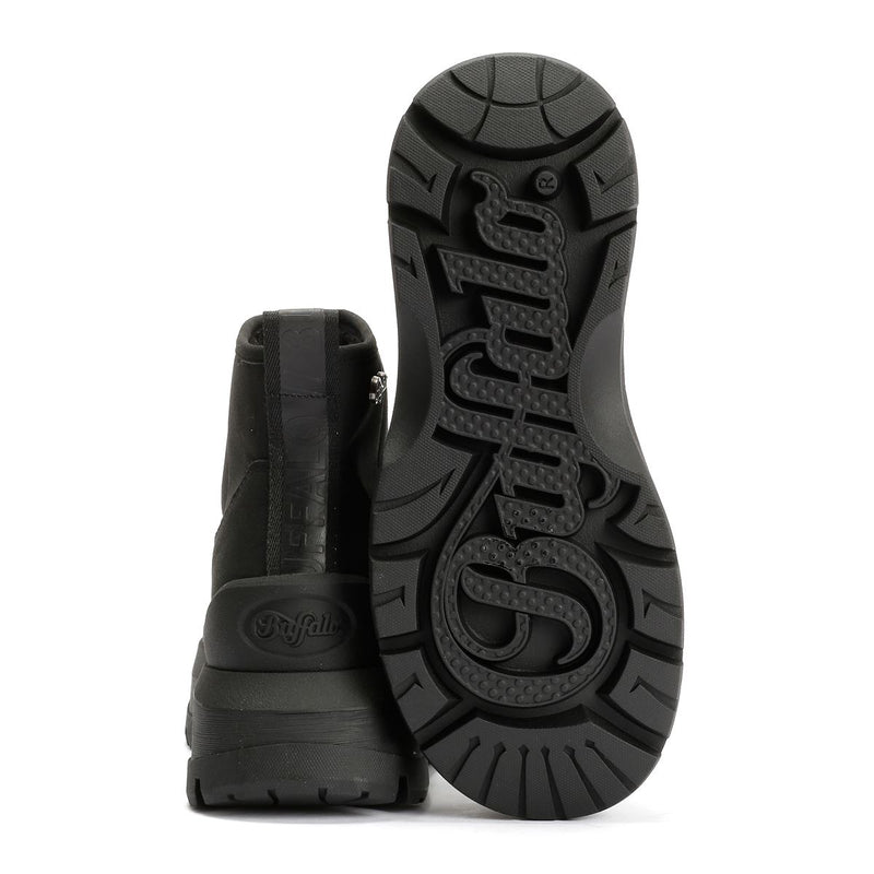 Buffalo Olympia Pull On LO Warm Damen Schwarze Stiefel