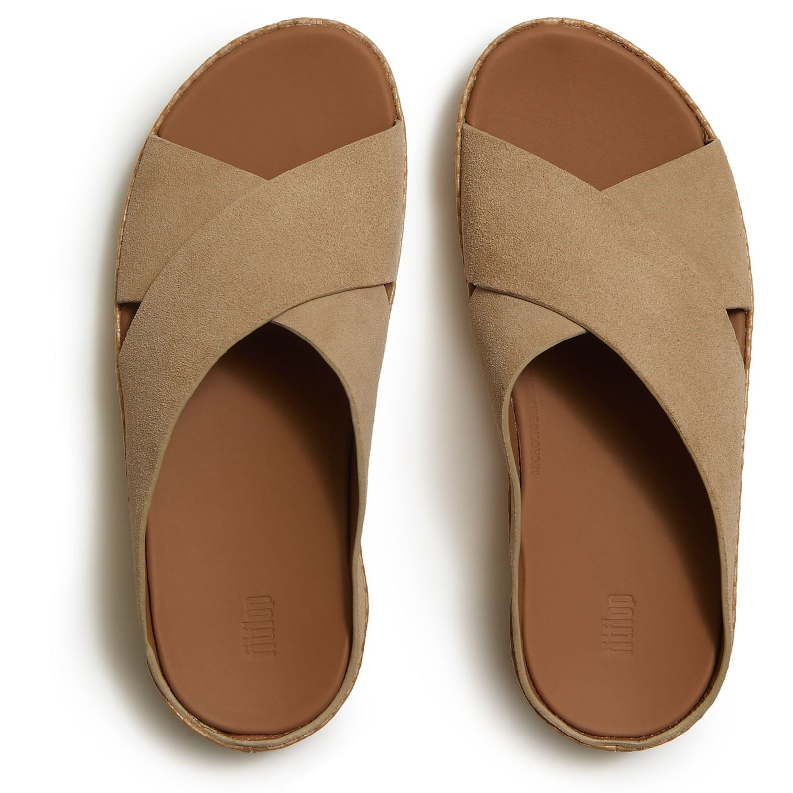 Fitflop Lulu Lux Graphic-Weave Wildleder Damen Cappuccino Sandalen