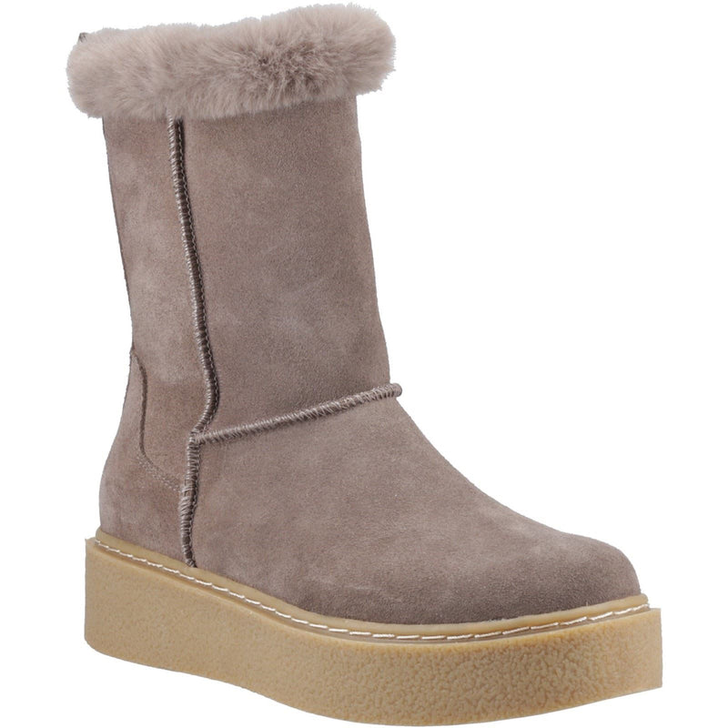 Hush Puppies Becca Mid Damen Wildleder Stiefeletten in Taupe