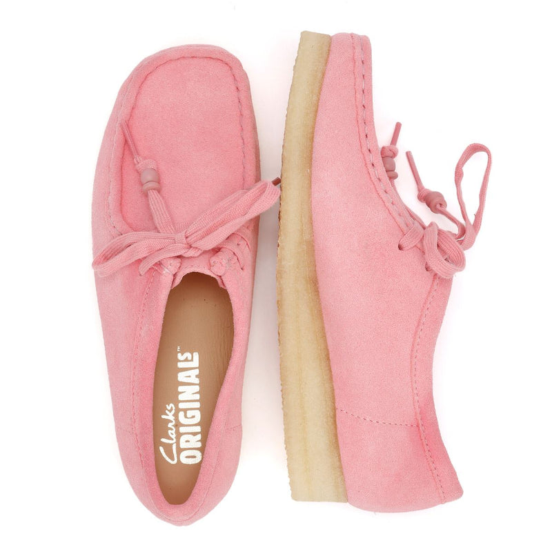Clarks Originals Wallabee Damen Wildleder Schuhe In Pink