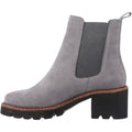 Hush Puppies Gaia Damen Chelsea Stiefeletten aus grauem Leder mit Absatz