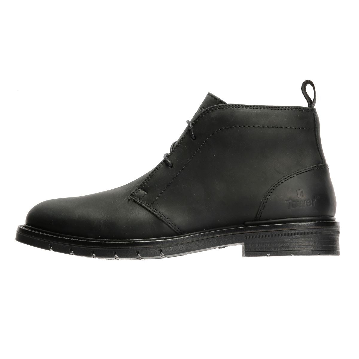 Tower London Armour Chukka Lace Leder Herren Schwarze Stiefel
